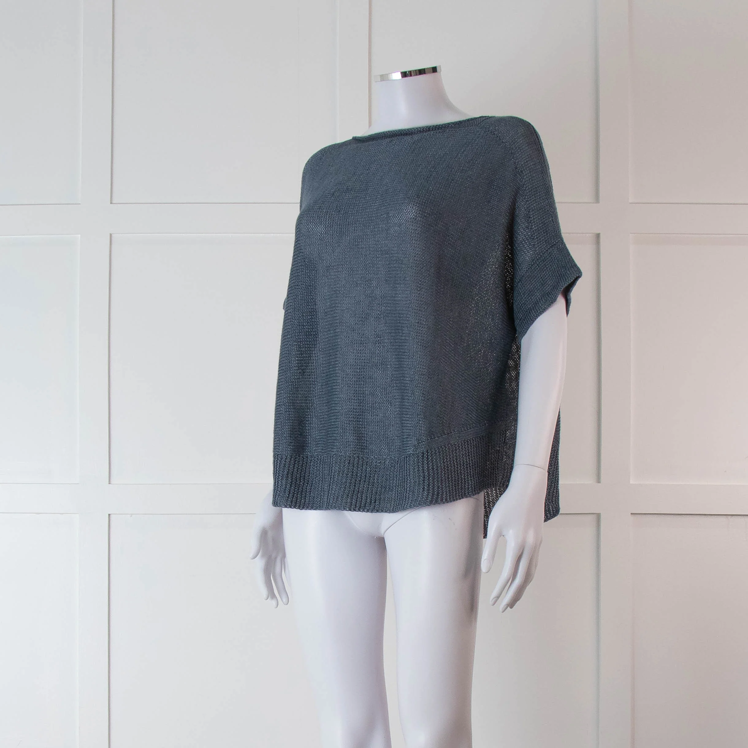 Oska Blue Knit Sleeveless Jumper Top - Image 8