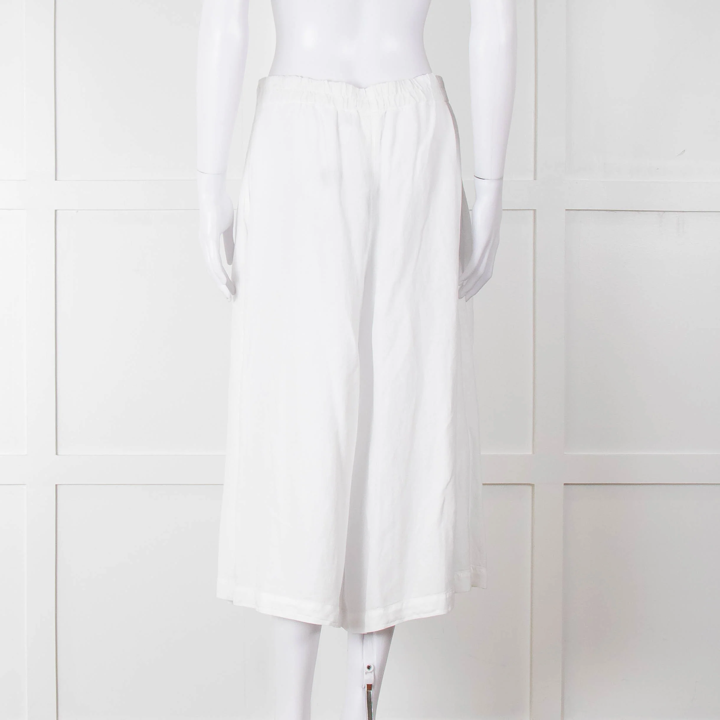 Oska White Linen Blend Culottes - Image 5