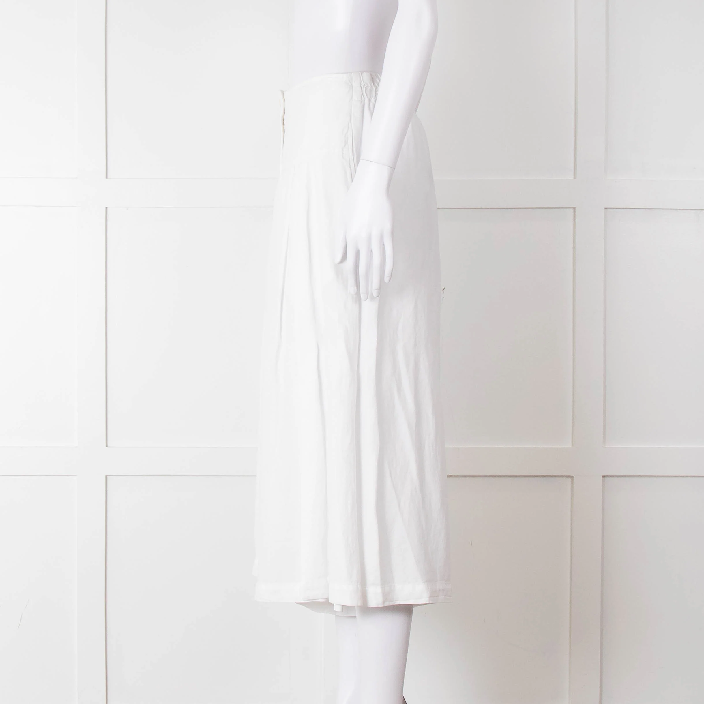 Oska White Linen Blend Culottes - Image 7