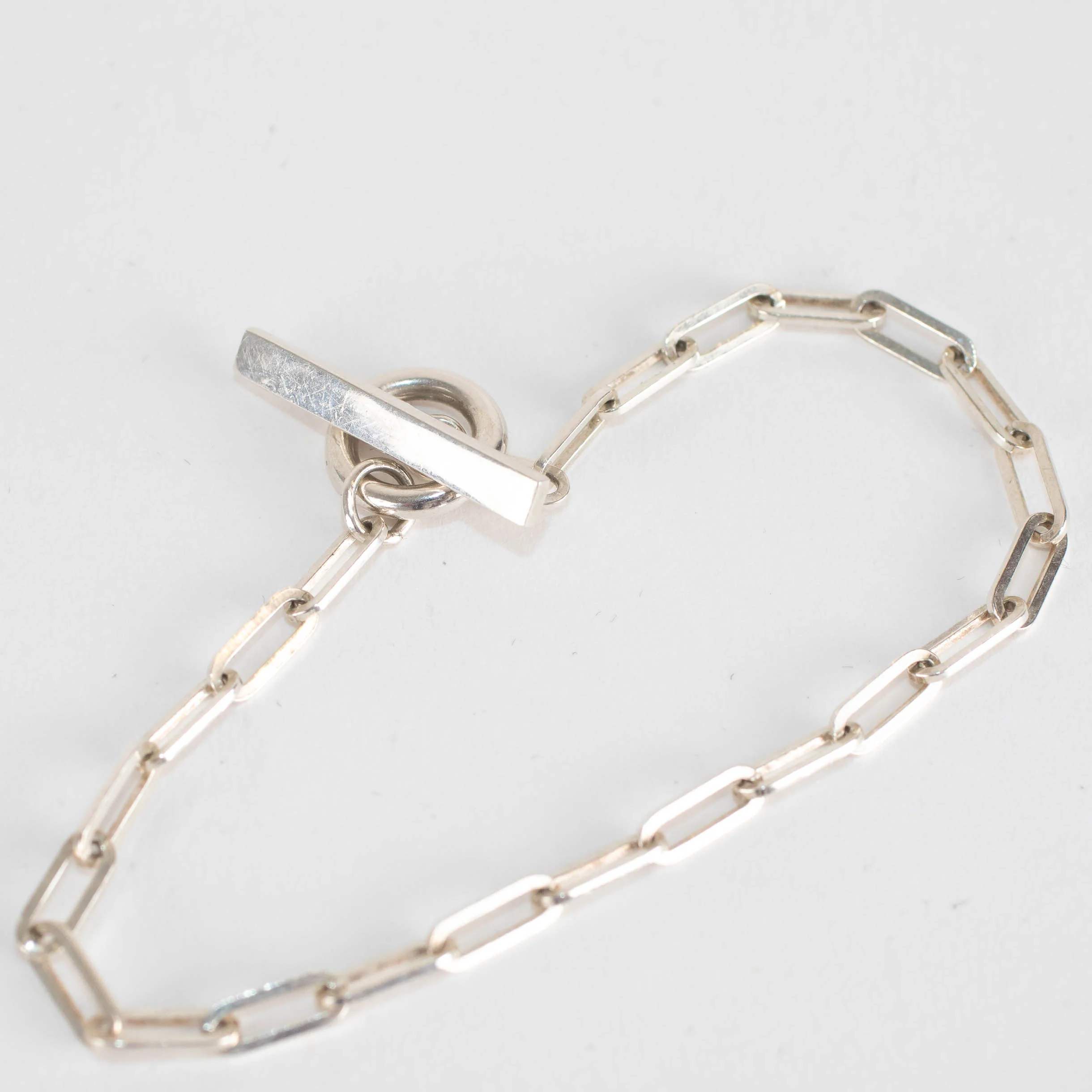 Otimberg T bar Signature Chain Link Silver Bracelet - Image 3