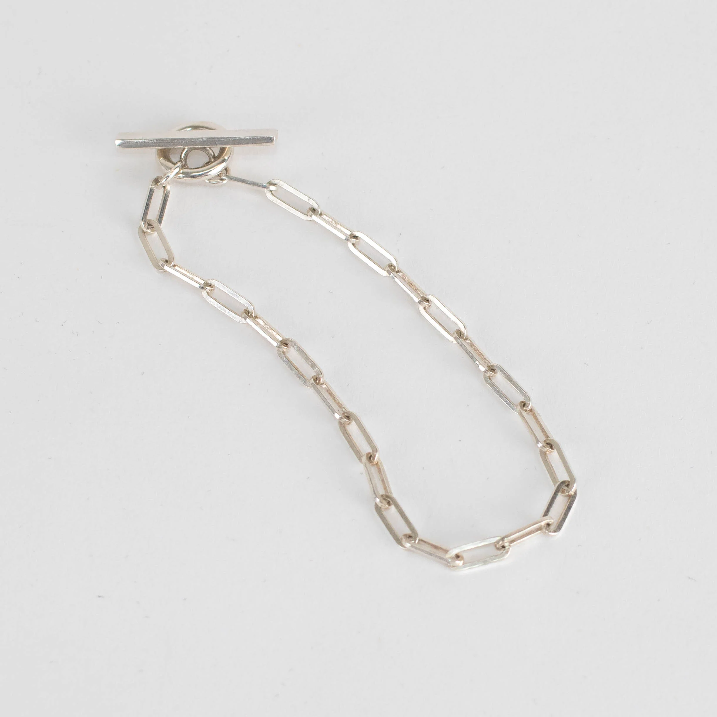 Otimberg T bar Signature Chain Link Silver Bracelet - Image 6