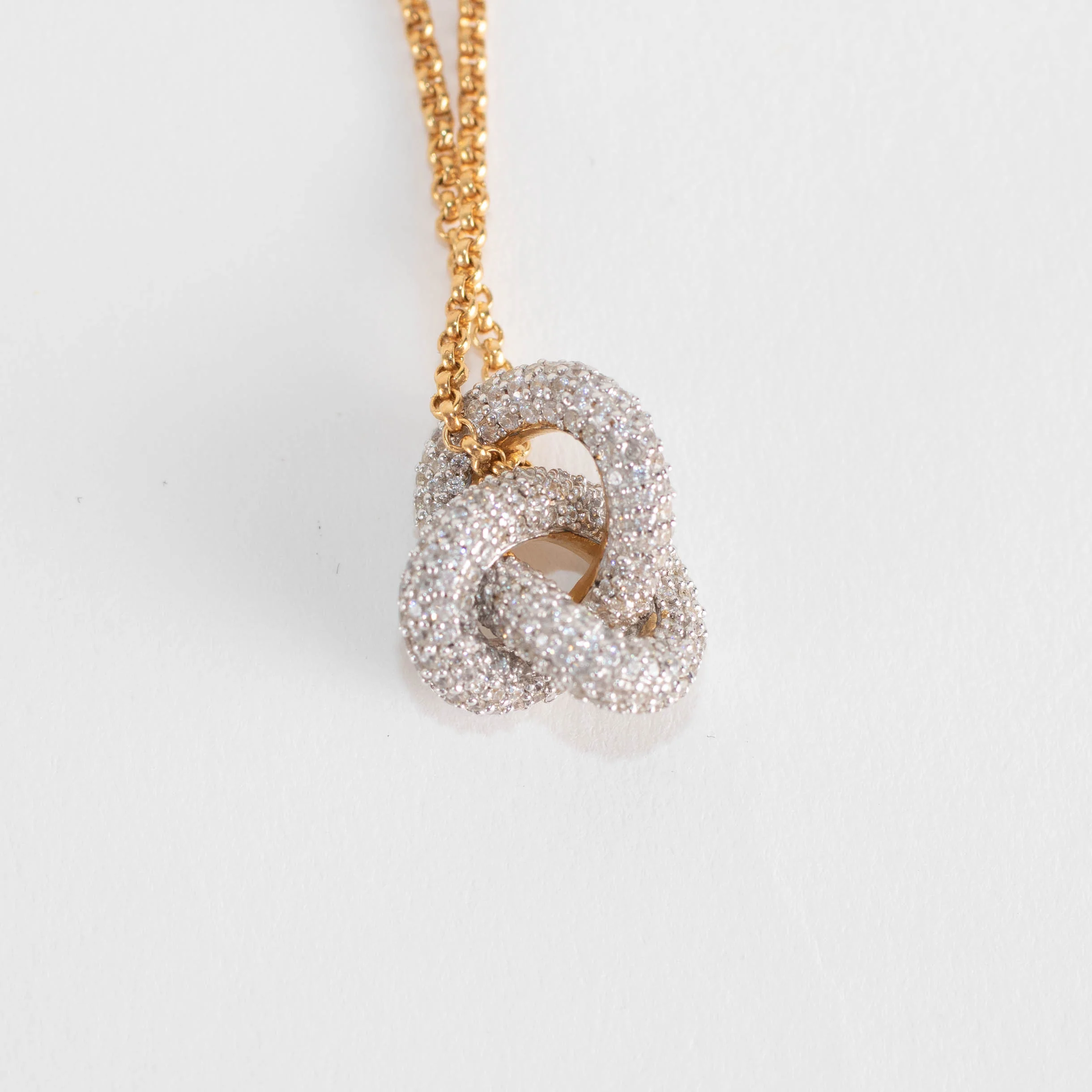 Otiumberg Gold Vermeil Necklace with Diamond Knot - Image 5