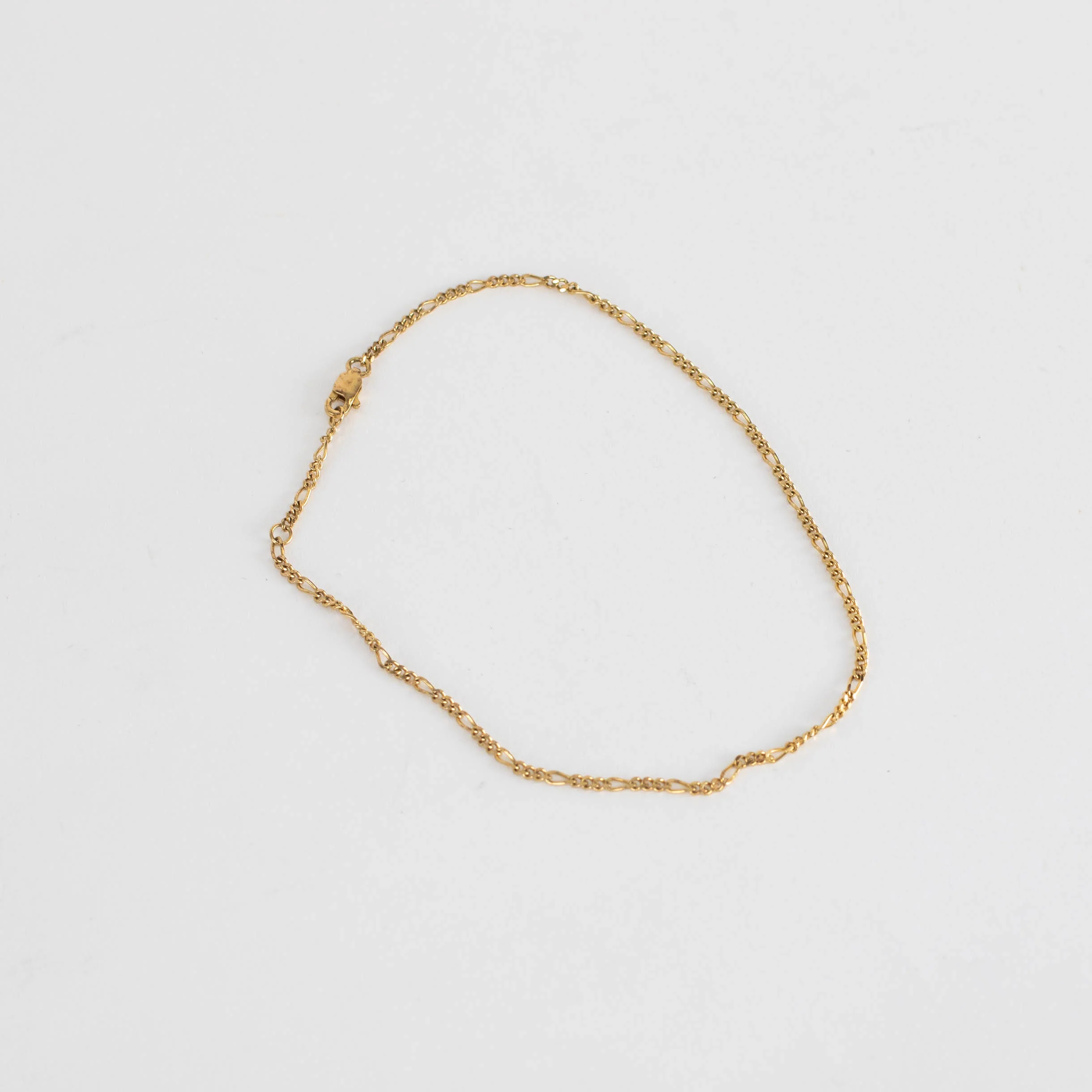 Otiumberg Gold Plated Delicate Chain Anklet Curb - Image 4