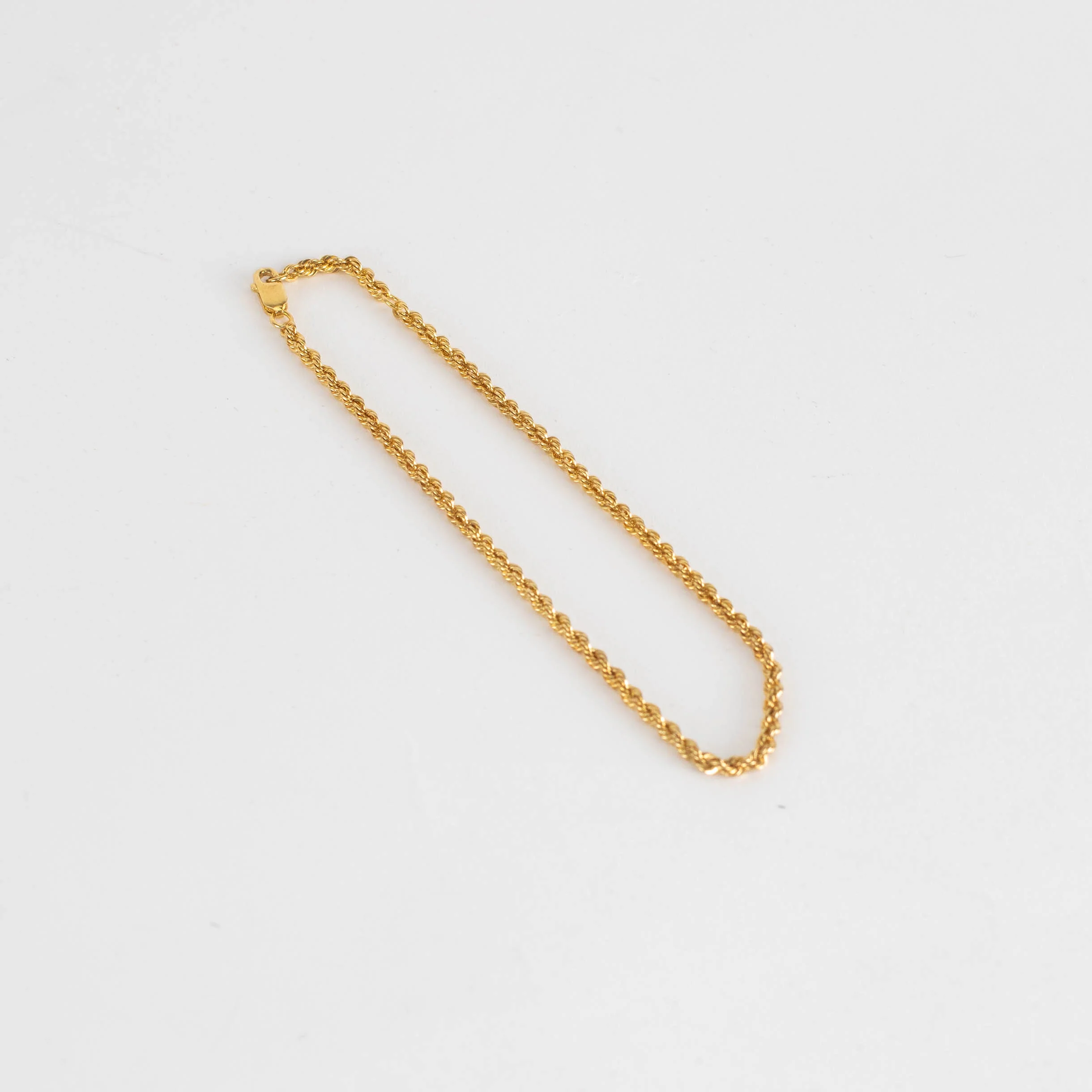 Otiumberg Gold Plated Delicate Rope Chain Anklet