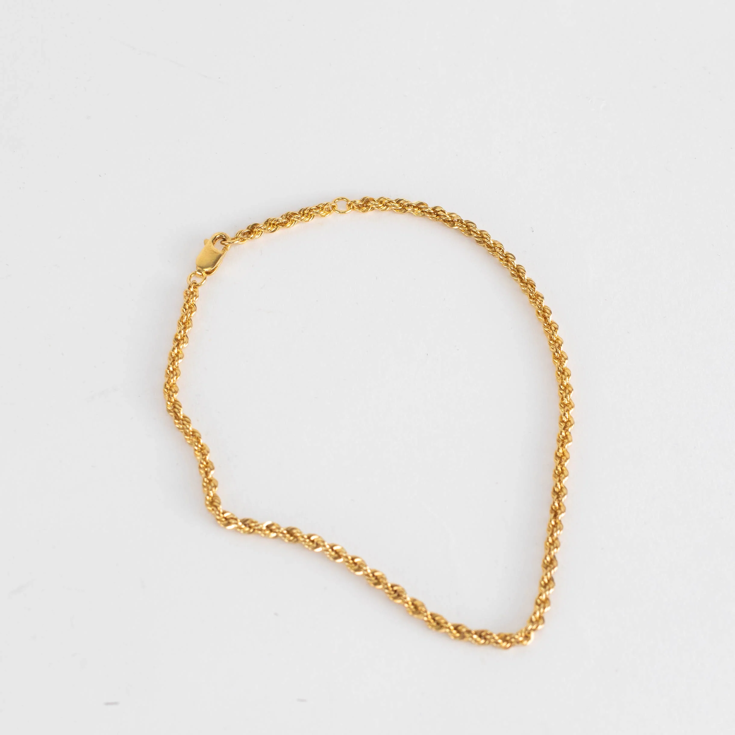 Otiumberg Gold Plated Delicate Rope Chain Anklet - Image 5