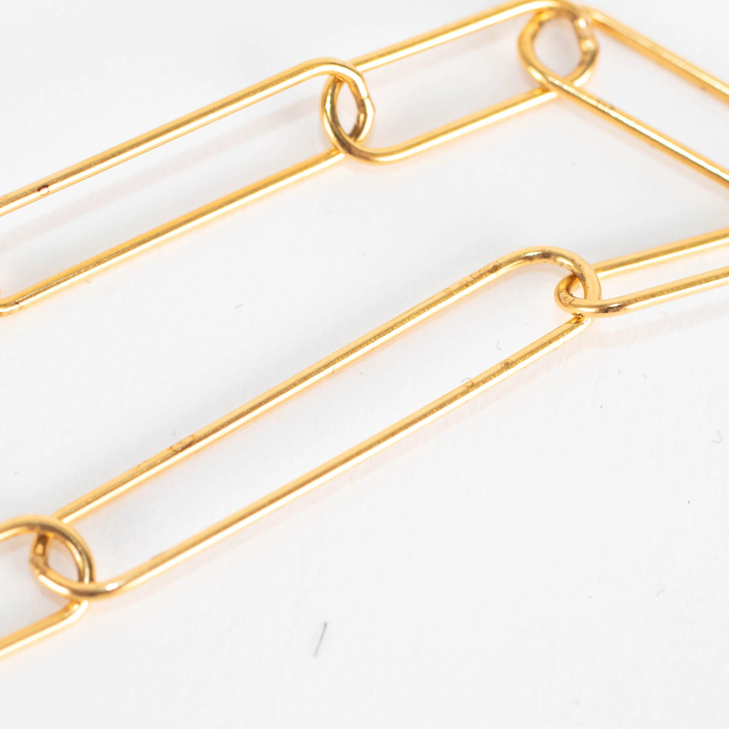 Otiumberg Gold Plated Paperclip Chain Anklet - Image 5