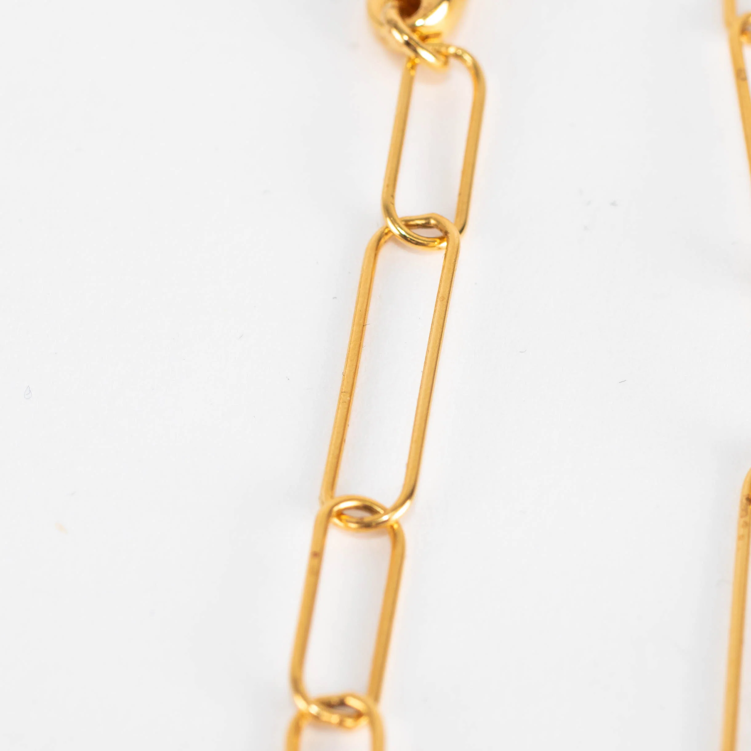 Otiumberg Gold Plated Paperclip Chain Anklet - Image 6