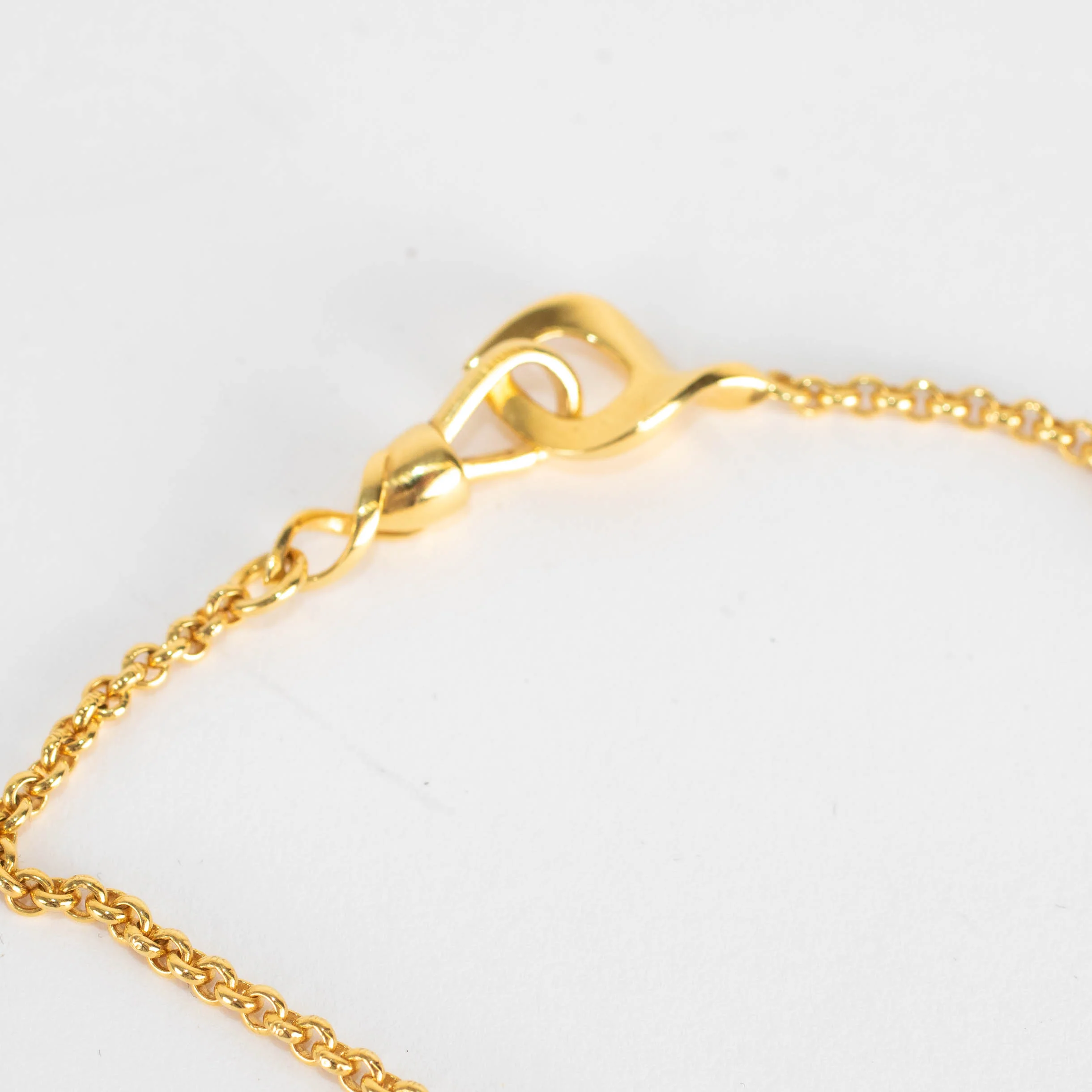Otiumberg Gold Vermeil Chain with Wave Pendant Necklace - Image 4