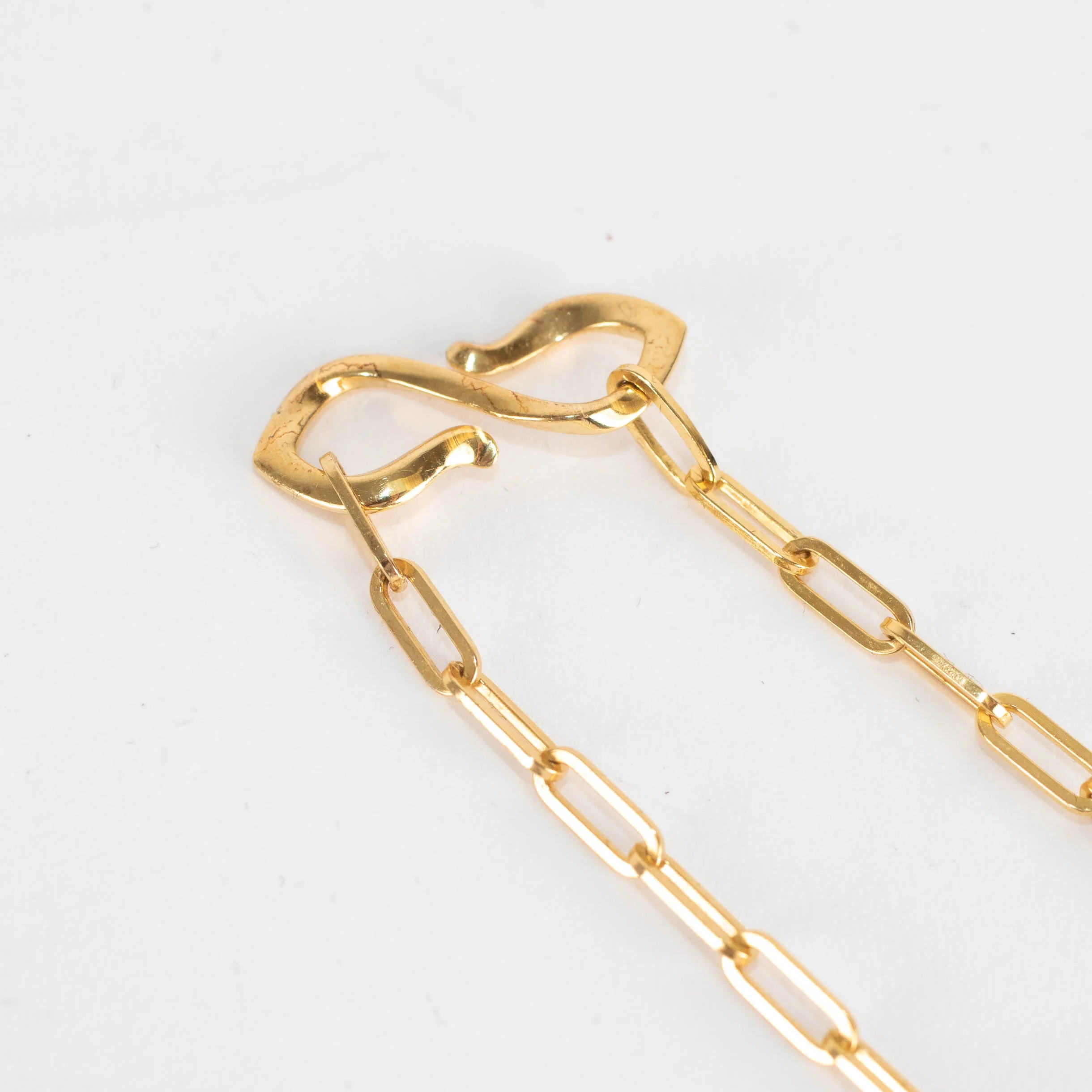 Otiumberg Gold Vermeil Paperclip link Necklace With Wave Detail - Image 5