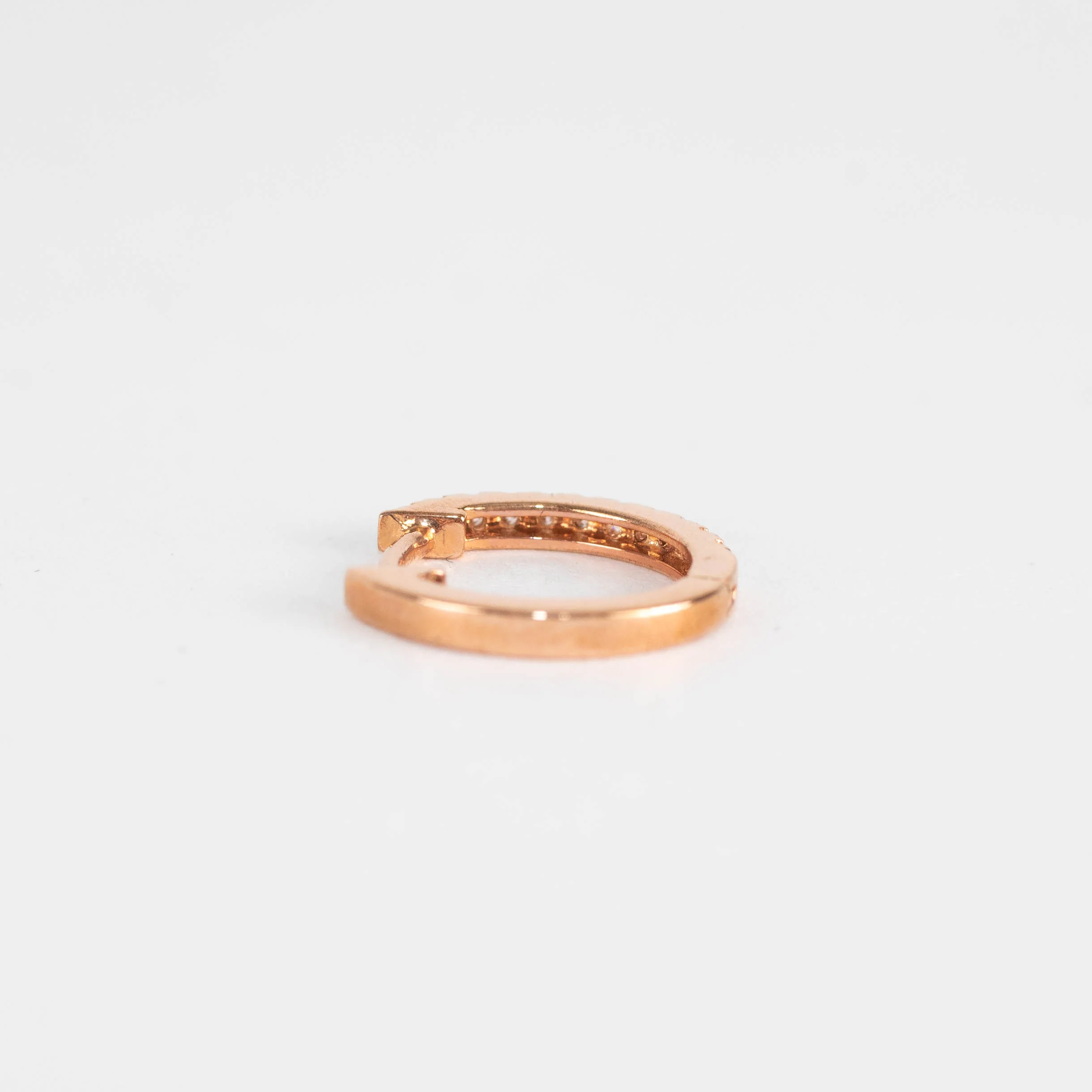 Otiumberg Rose Gold and Diamond Hoop - Image 3