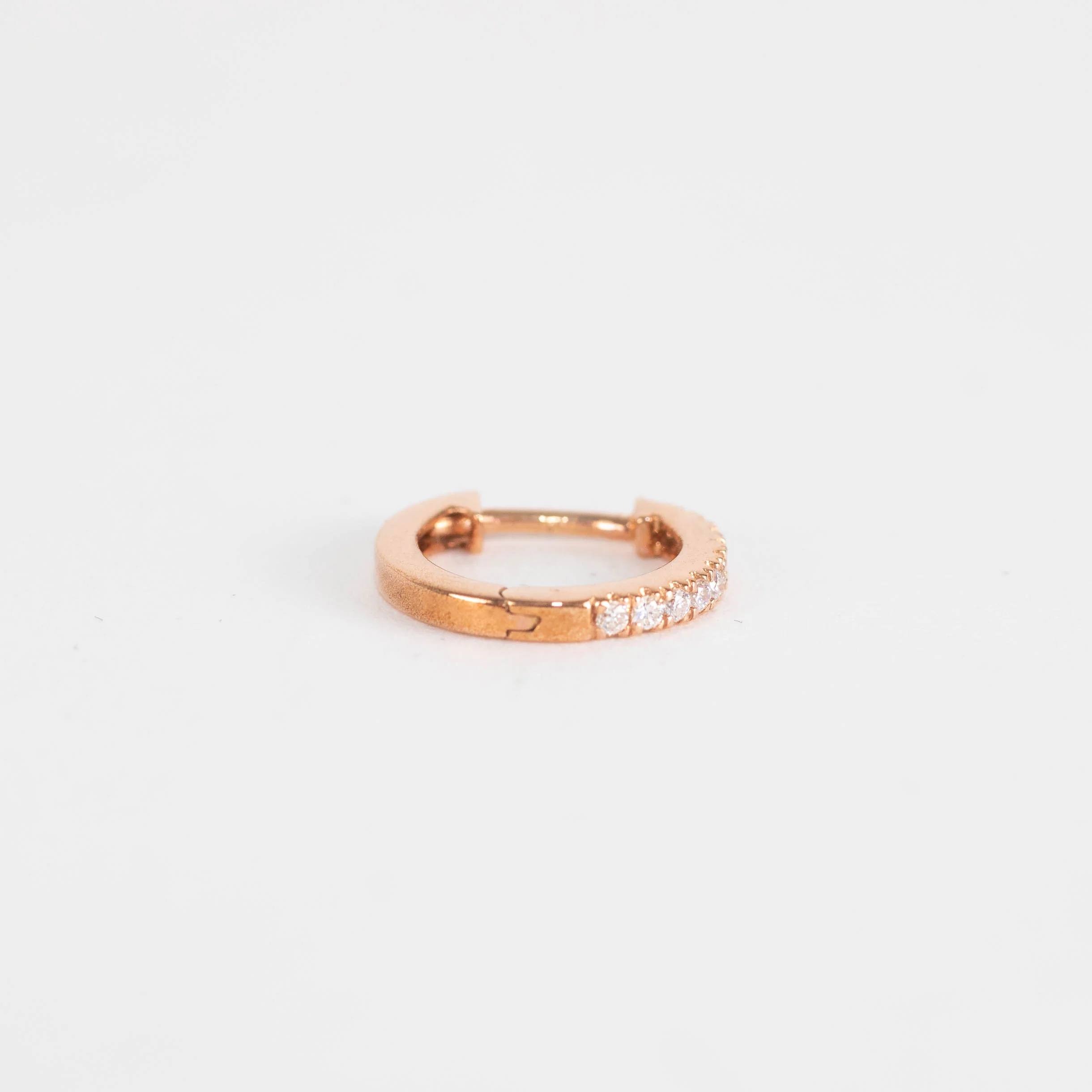Otiumberg Rose Gold and Diamond Hoop - Image 4
