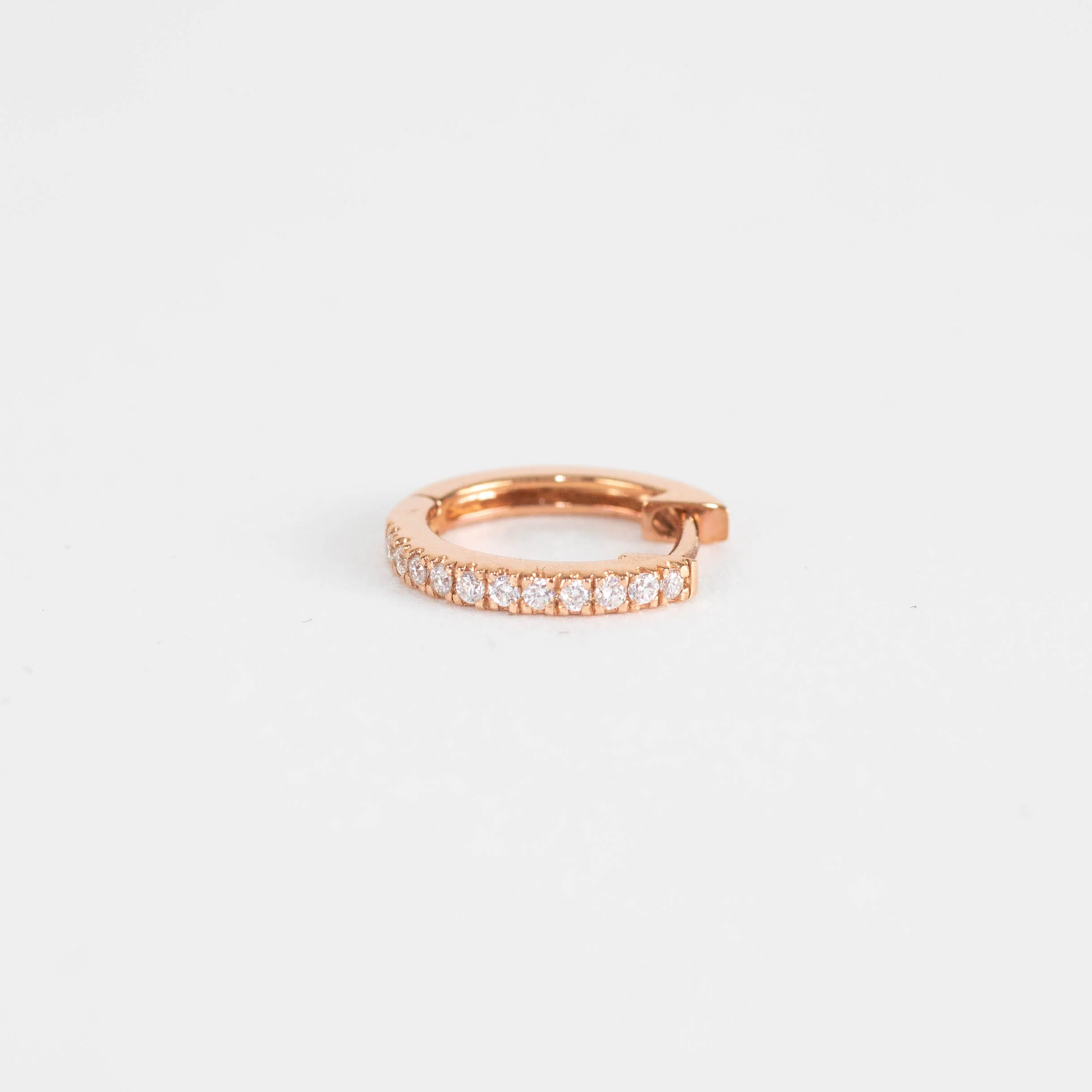 Otiumberg Rose Gold and Diamond Hoop - Image 5