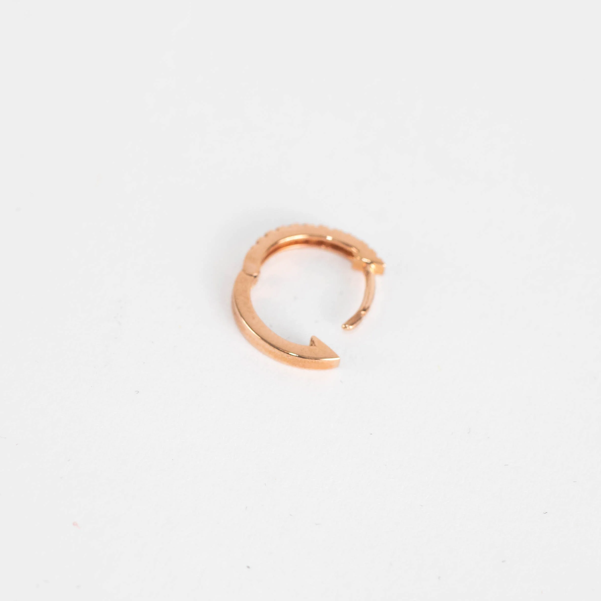 Otiumberg Rose Gold and Diamond Hoop - Image 7