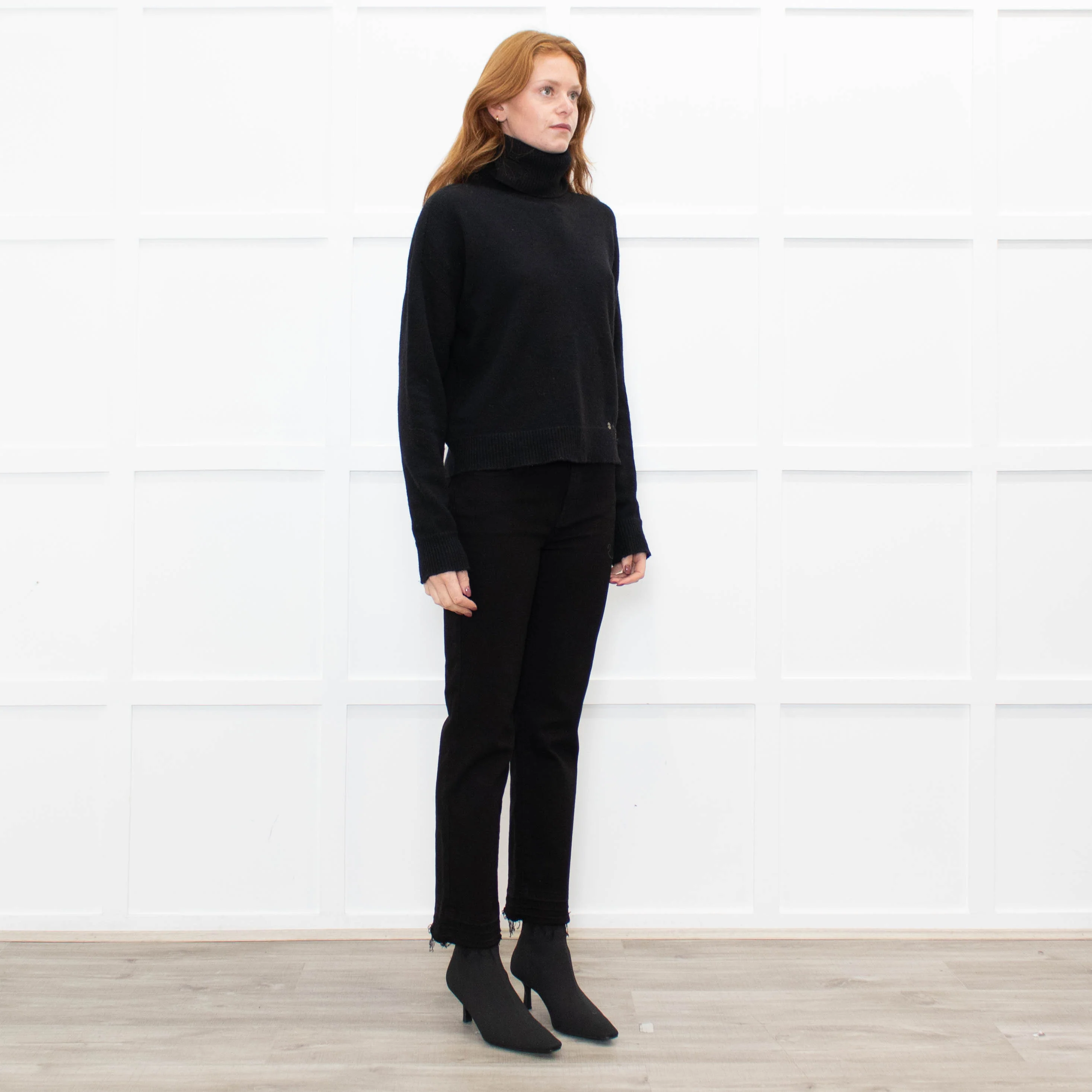 Ottod'Ame Black Wool Blend Rolled Neck Jumper - Image 7