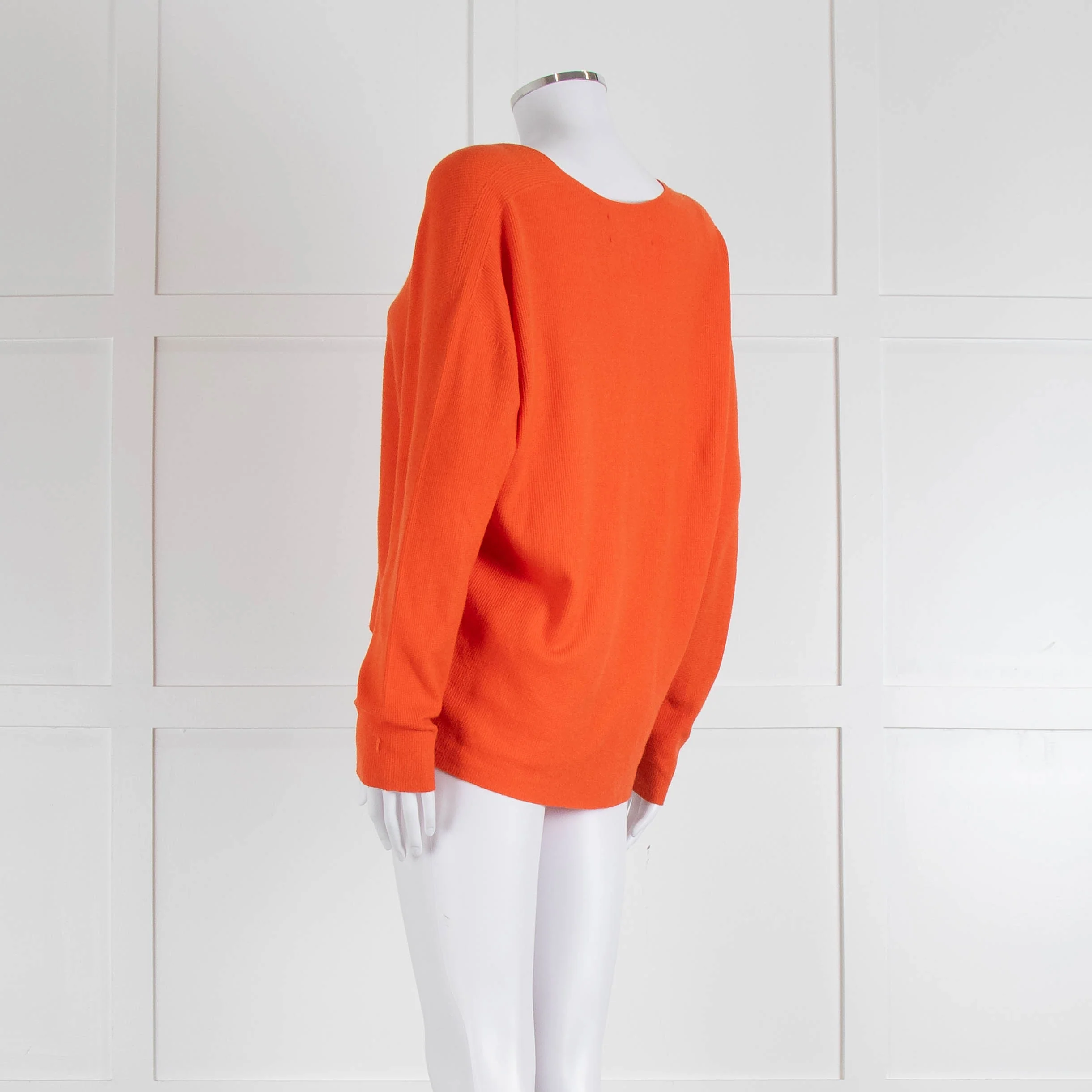 Oui Orange V Neck Knitted Jumper - Image 6
