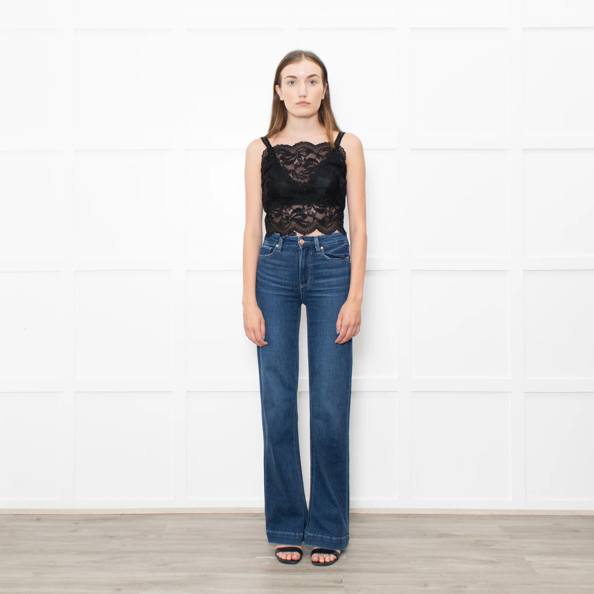 Paco Rabanne Black Lace Tank Top