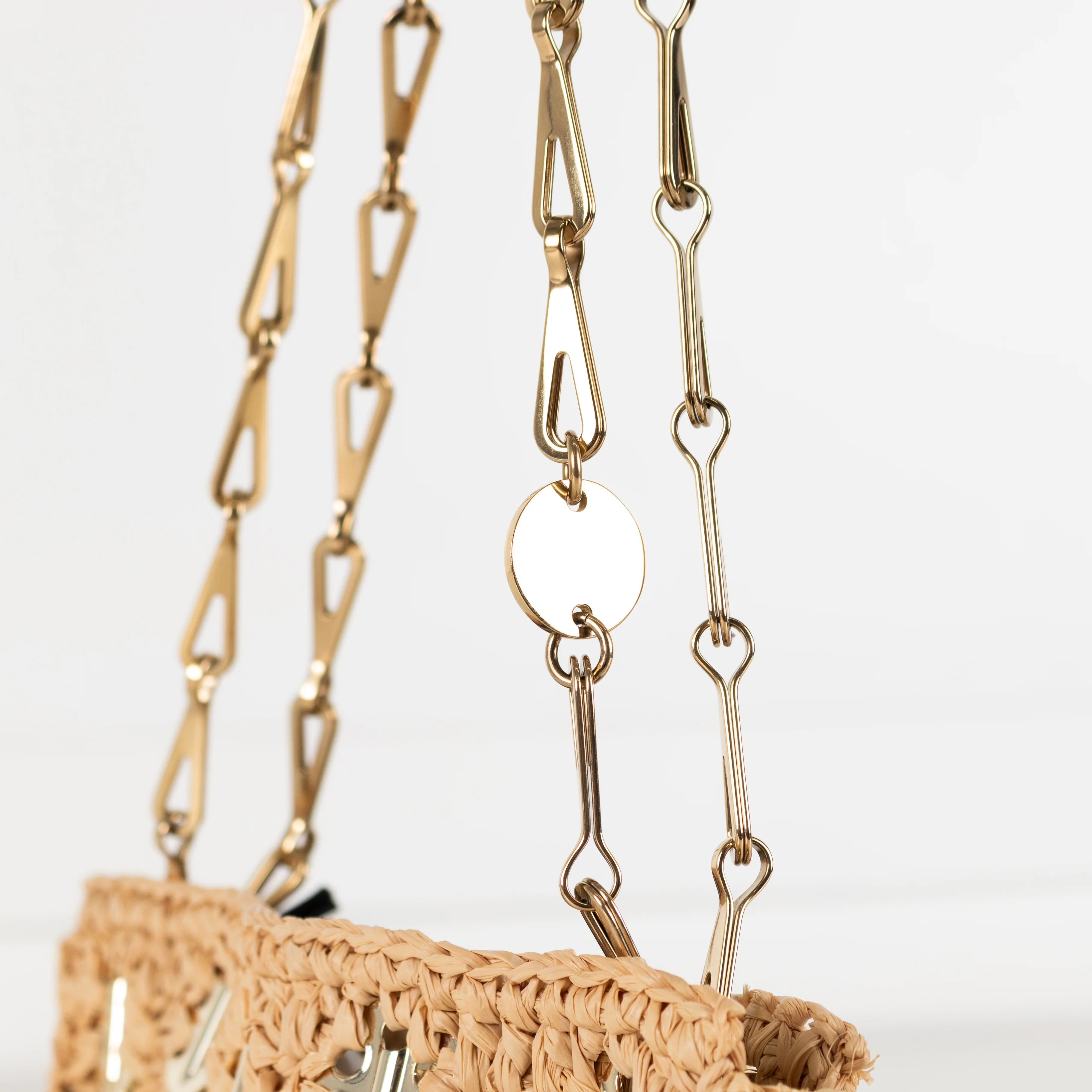 Paco Rabanne Woven Raffia Chainmail Small Crossbody - Image 12