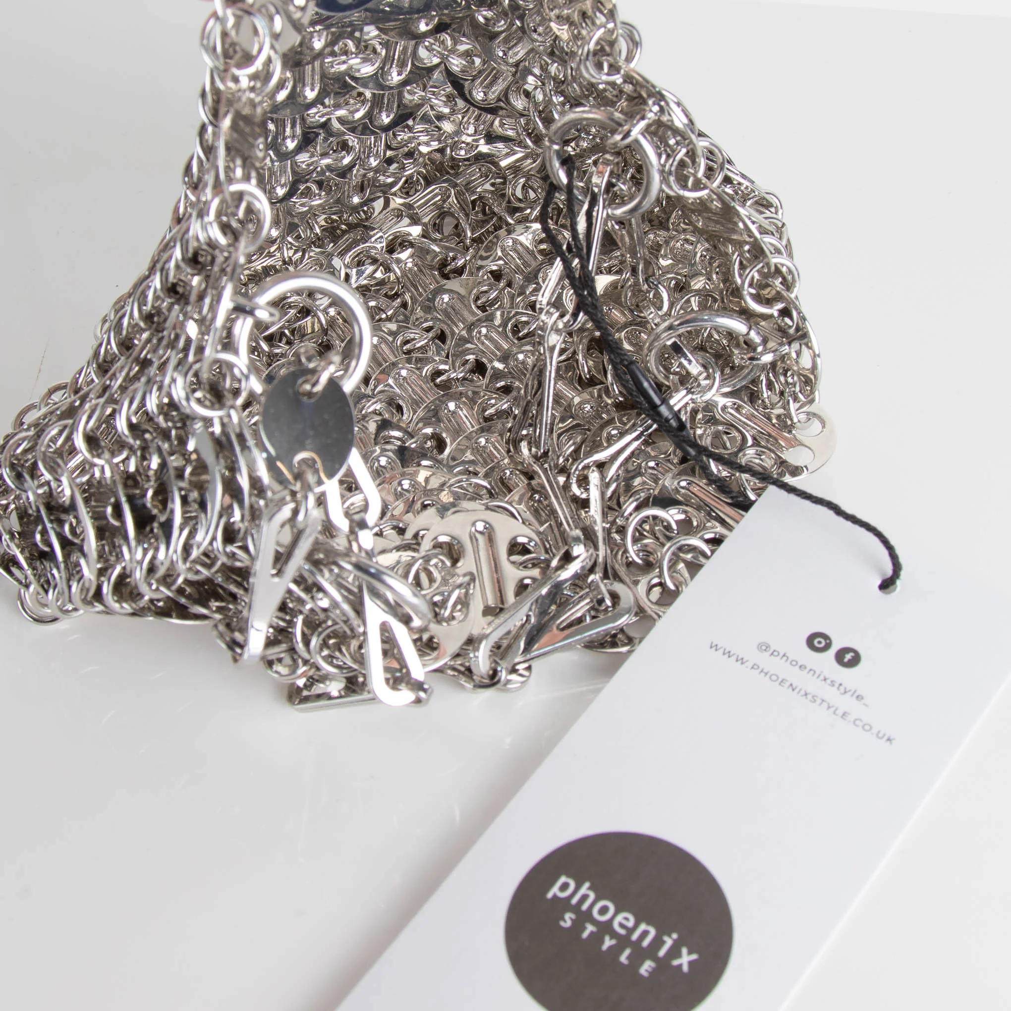 Paco Rabanne Silver Nano Chain Bag - Image 3