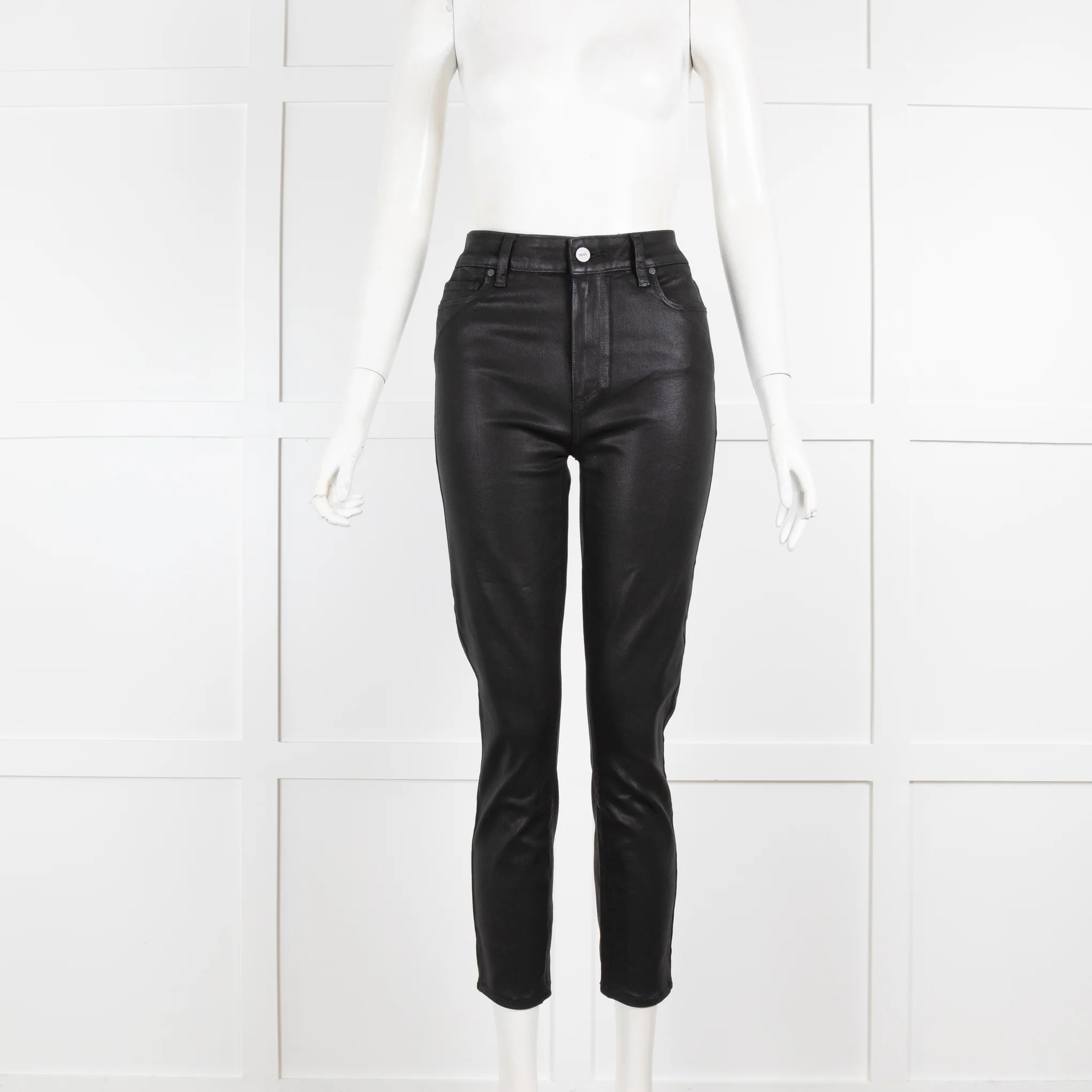 Paige Black Coated Jeans
