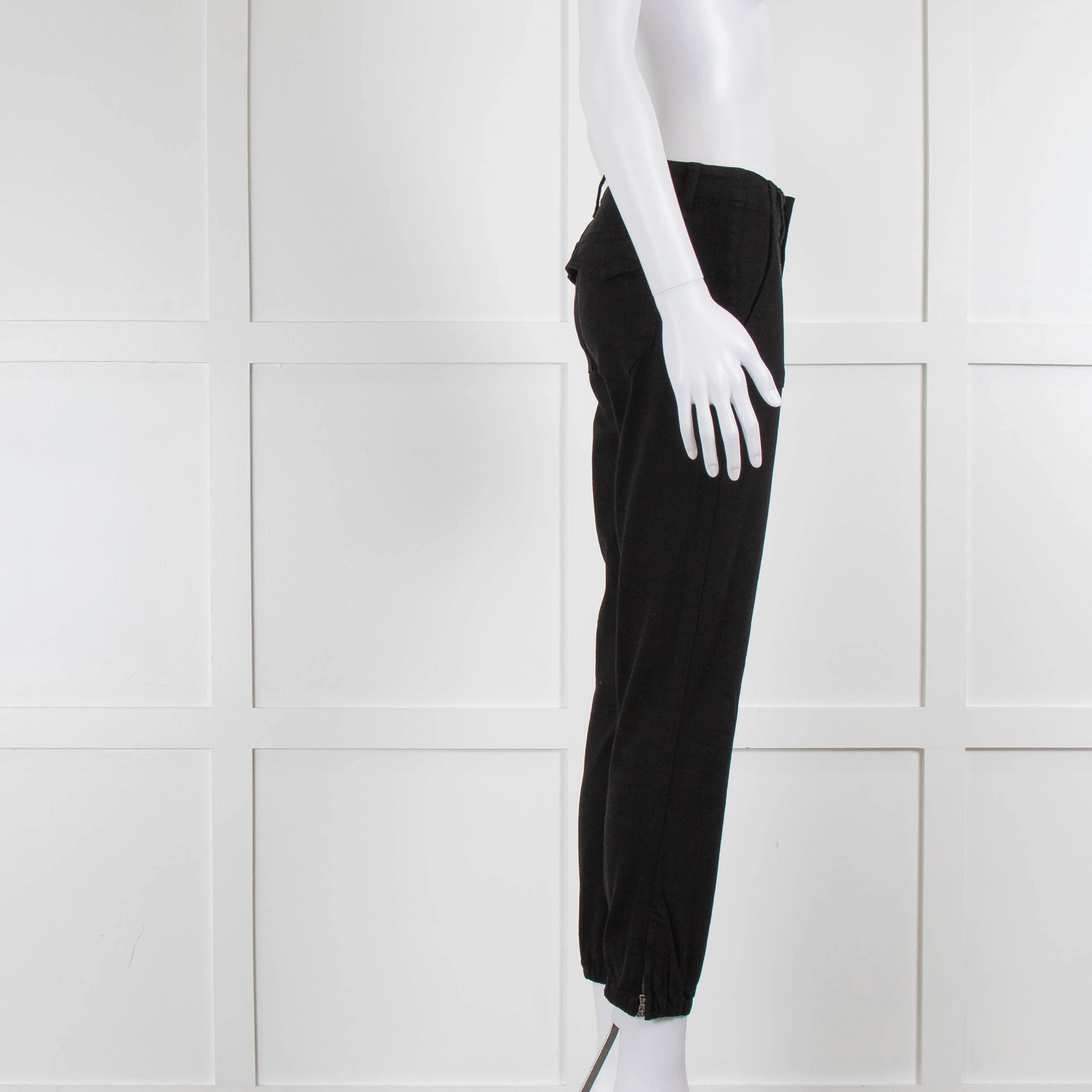 Paige Black Elasticated Ankle Jeans - Image 2