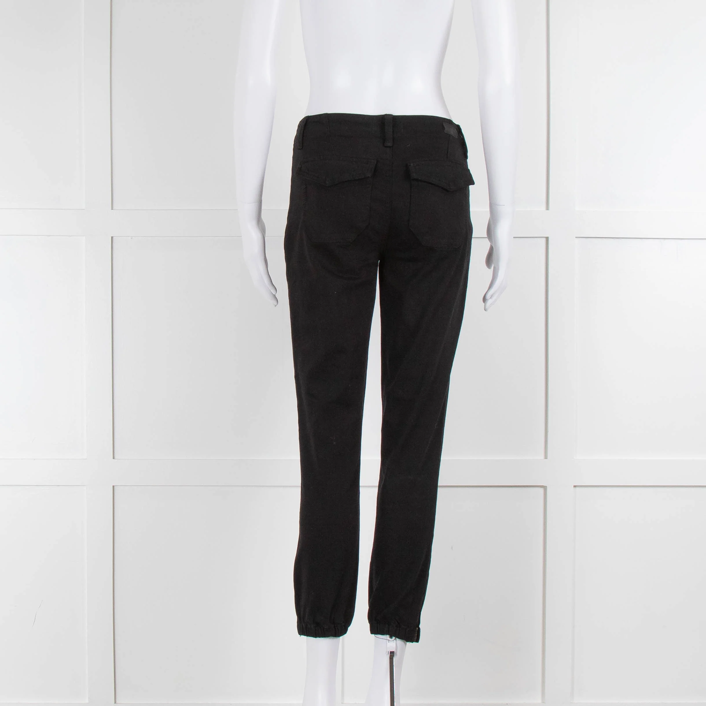 Paige Black Elasticated Ankle Jeans - Image 3