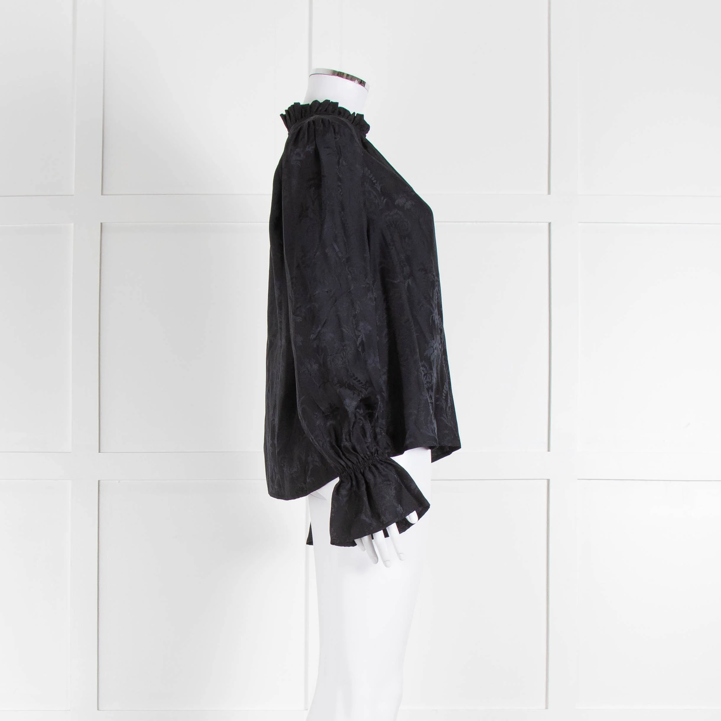 Paige Black Frill Collar Top - Image 3