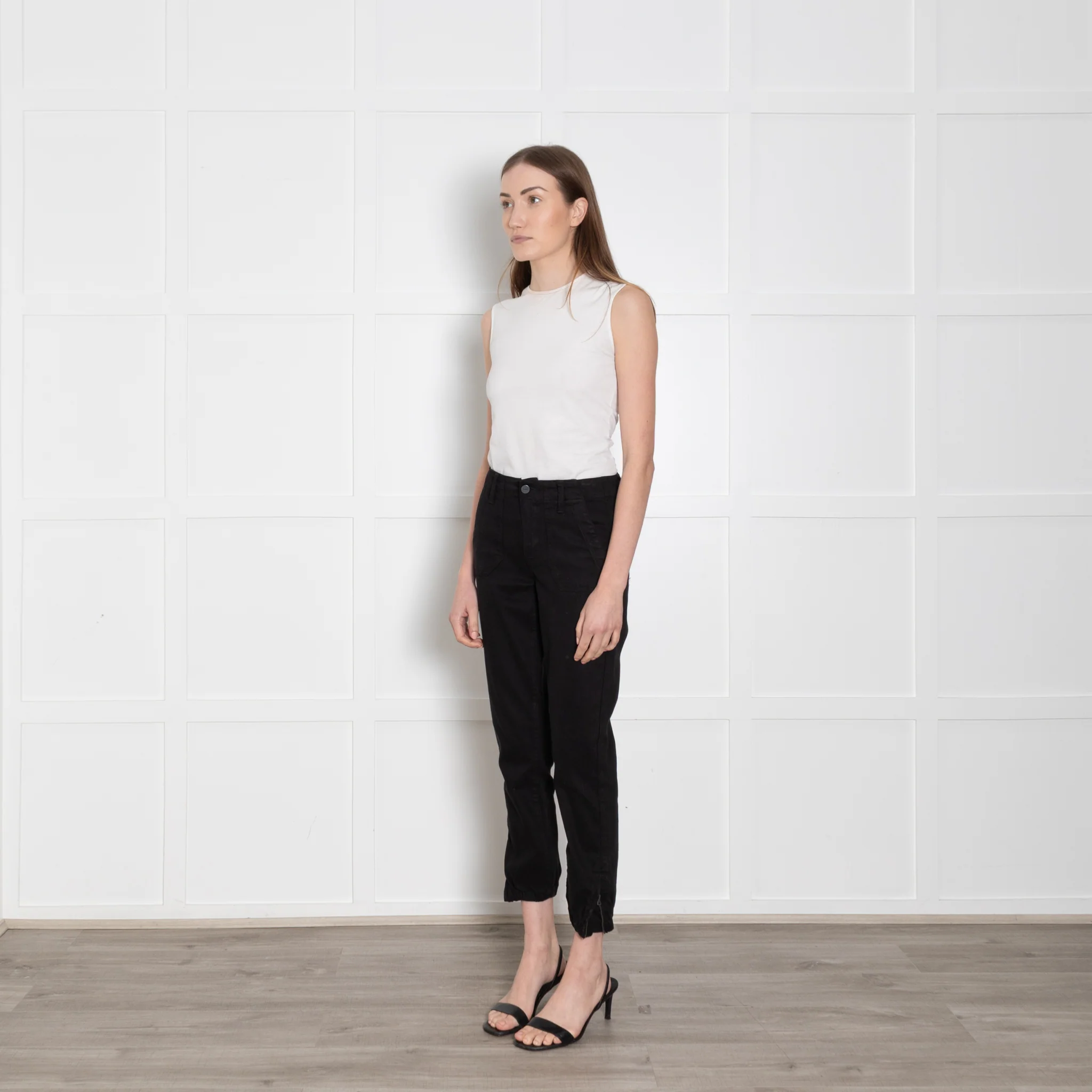 Paige Mayslie Black Joggers With Side Zips - Image 3