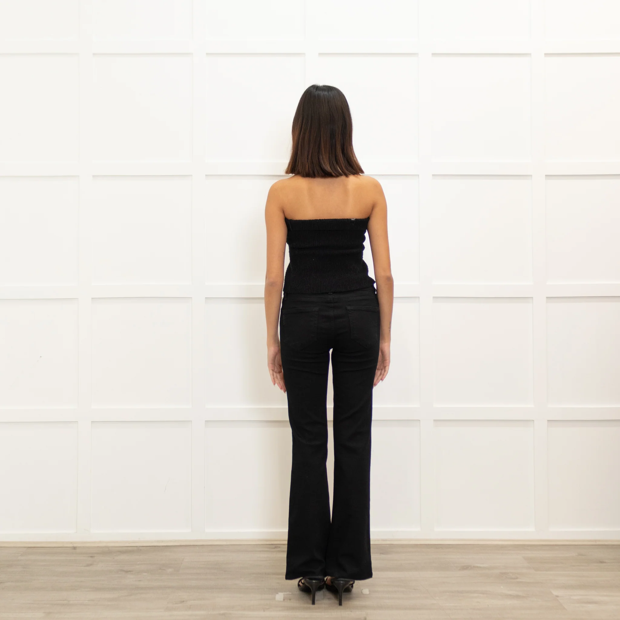 Paige Black Stretch Bootleg Jeans - Image 5