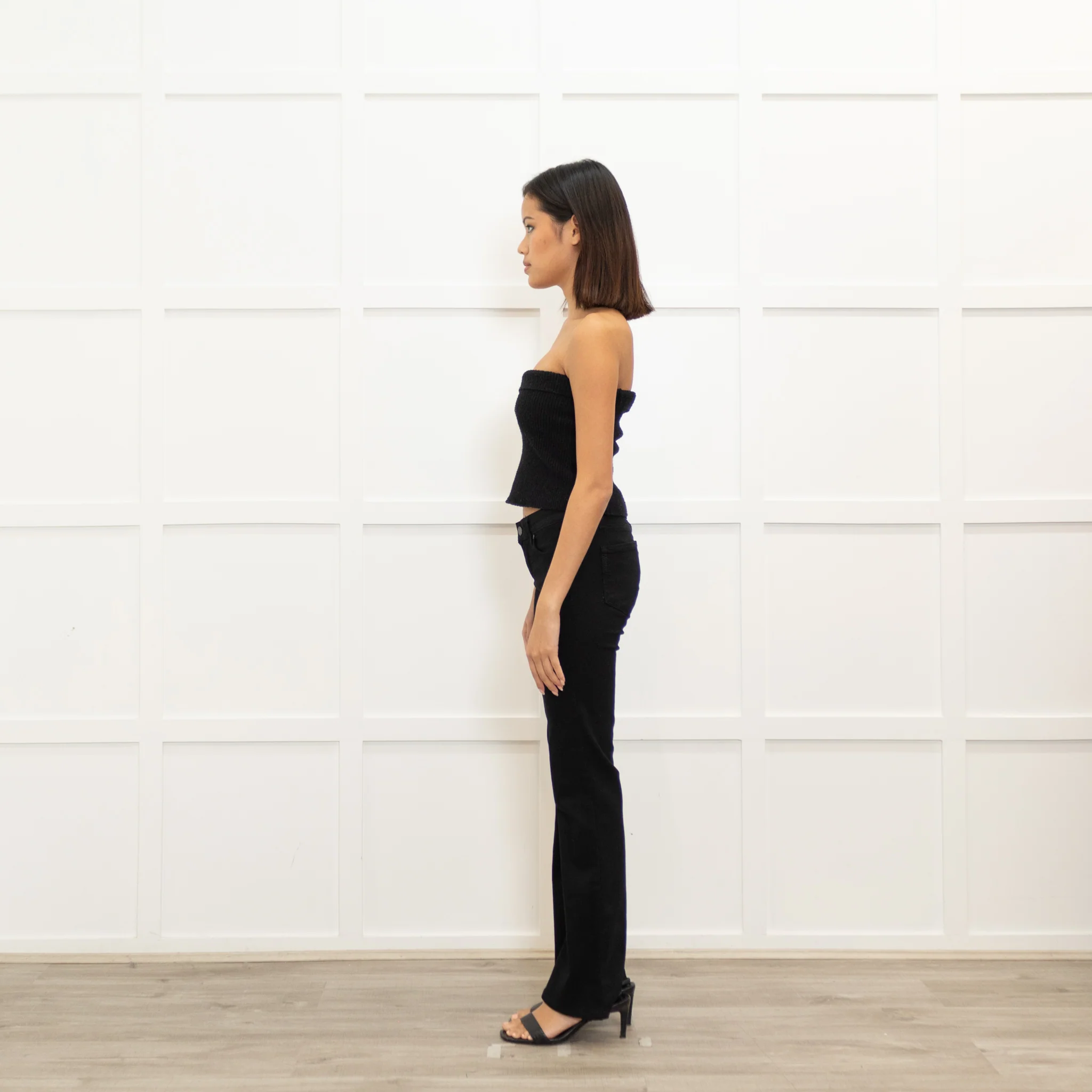 Paige Black Stretch Bootleg Jeans - Image 6