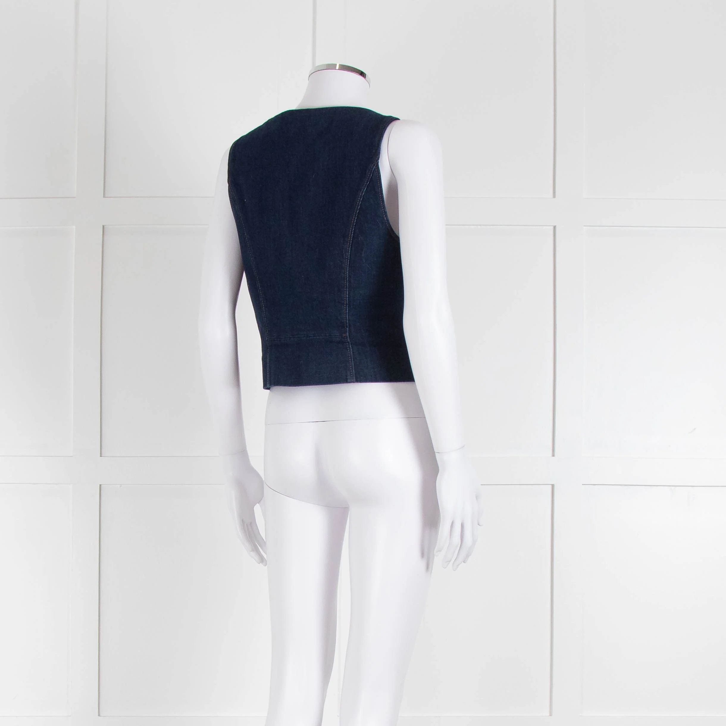 Paige Blue Denim Waistcoat - Image 4