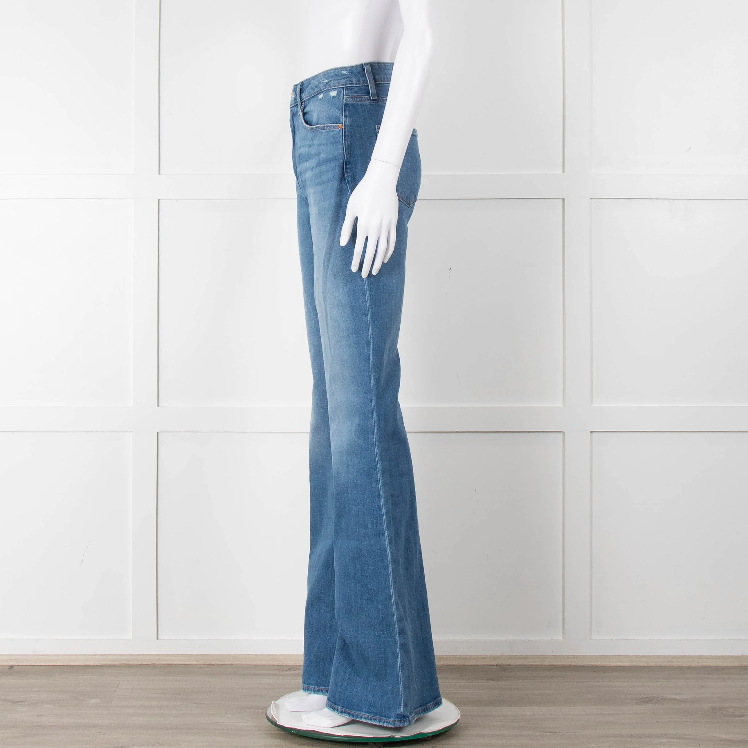 Paige Blue Flared Jeans - Image 7