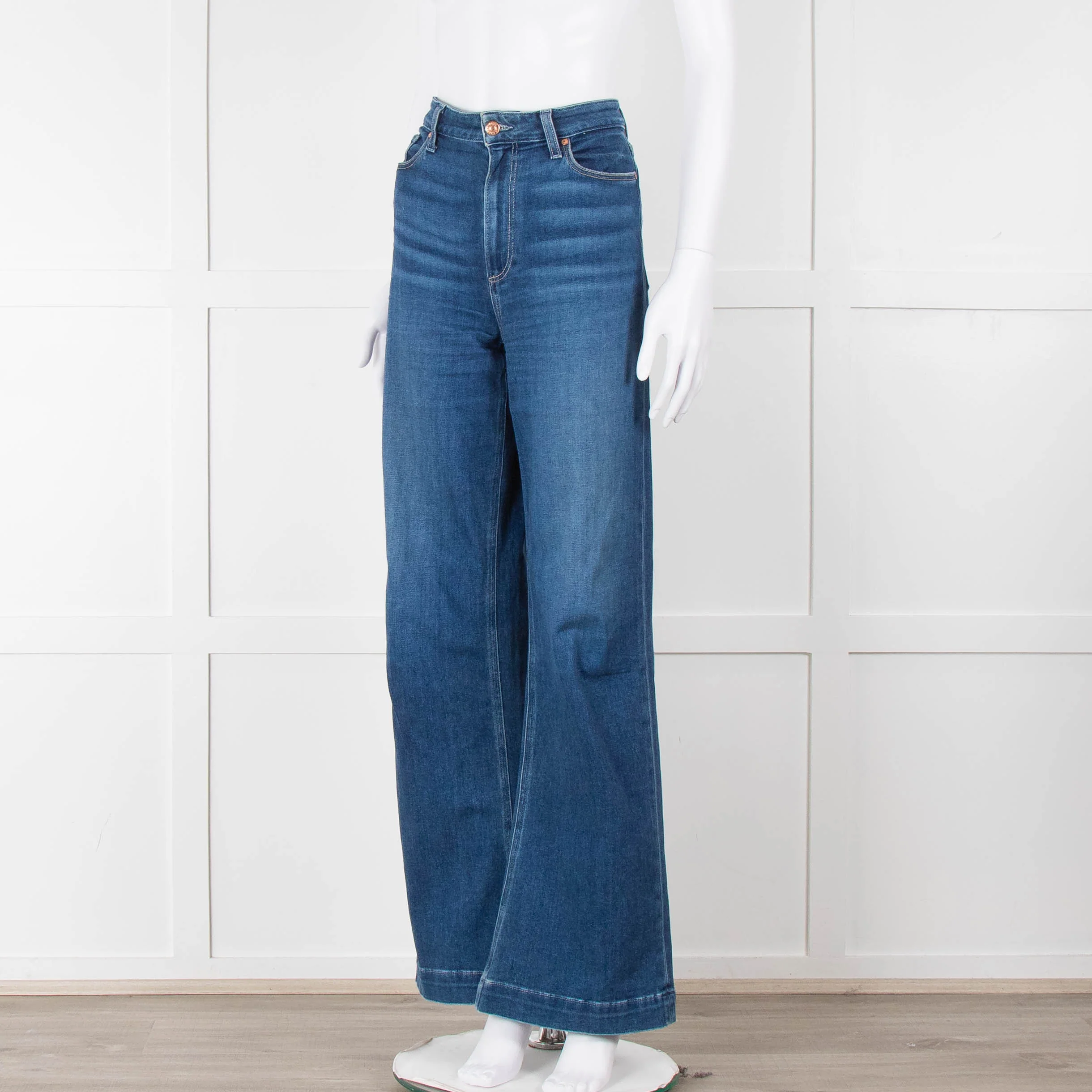 Paige Blue Leenah Wide Leg Jeans - Image 2