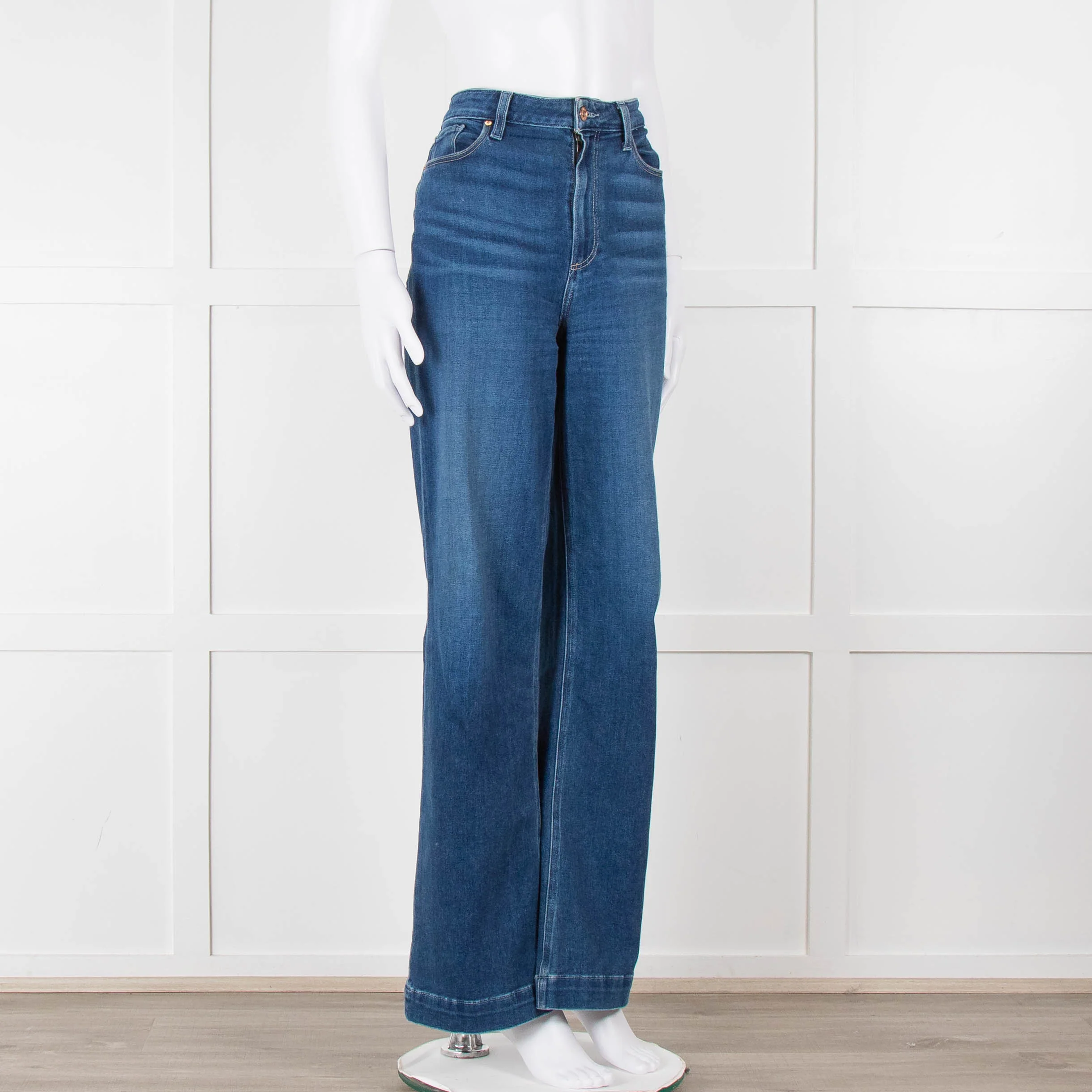 Paige Blue Leenah Wide Leg Jeans - Image 3