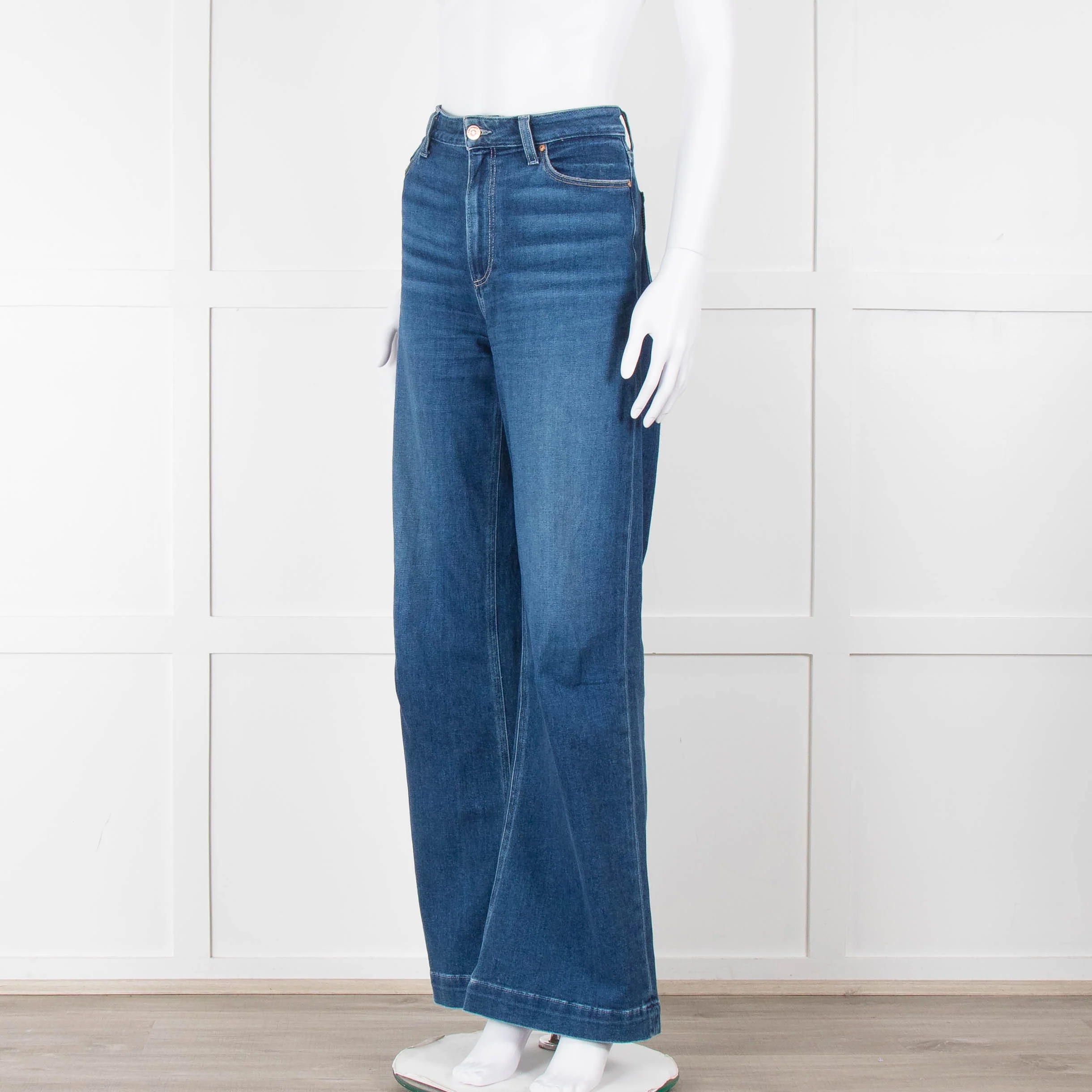 Paige Blue Leenah Wide Leg Jeans - Image 9