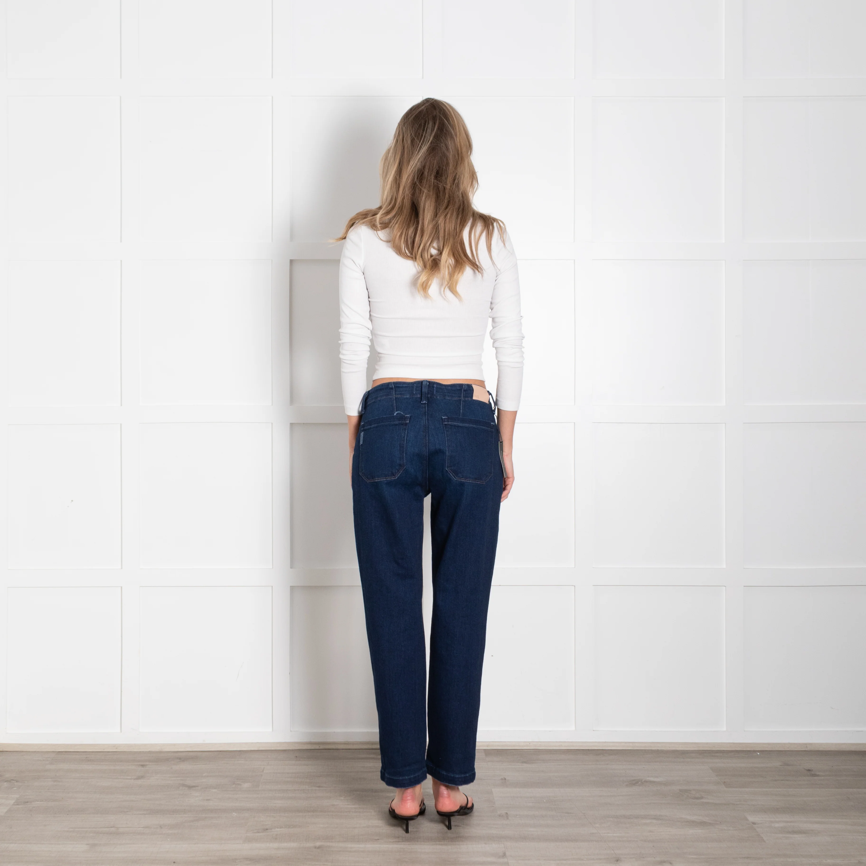 Paige Dark Blue Mayslie Front Pocket Jeans - Image 5