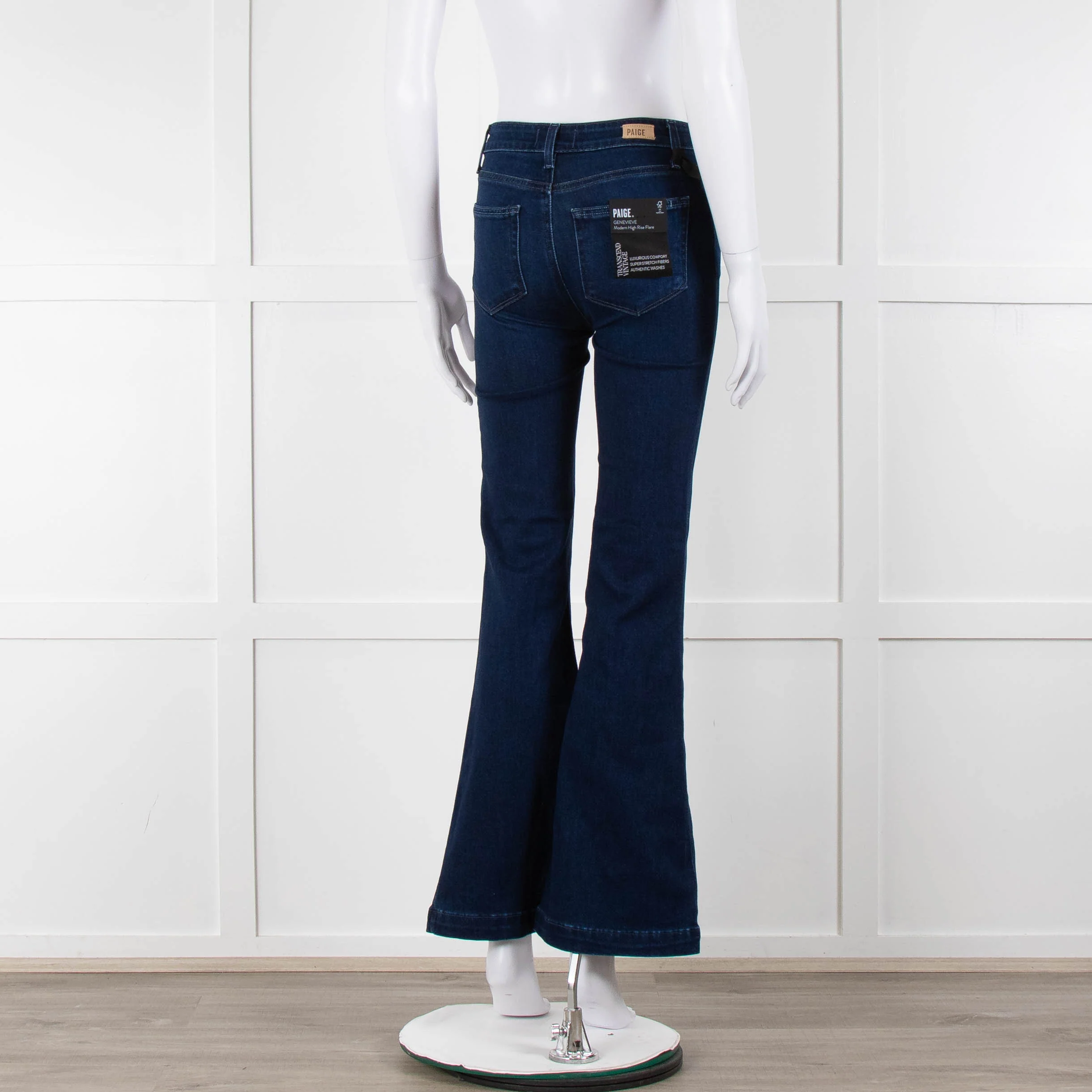 Paige Dark Wash Genevieve Bootcut Jeans - Image 4