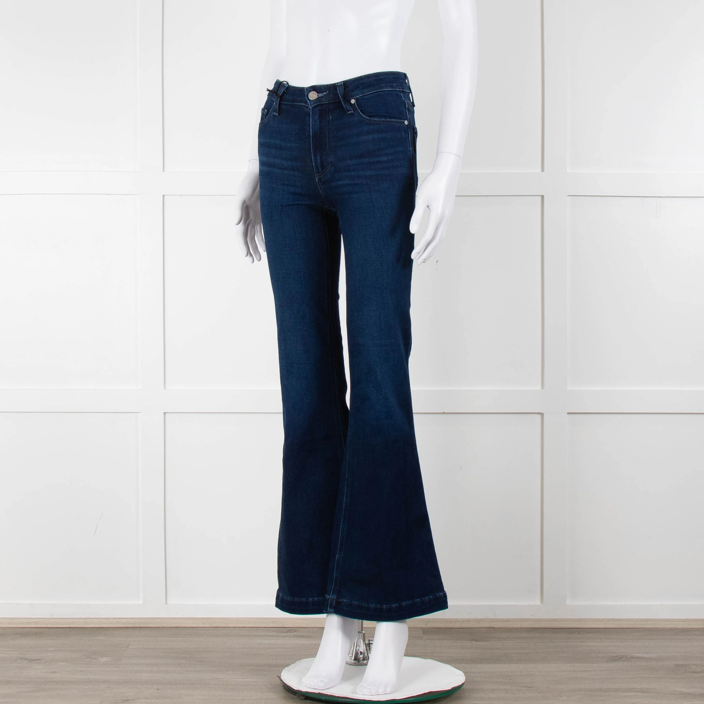 Paige Dark Wash Genevieve Bootcut Jeans - Image 8