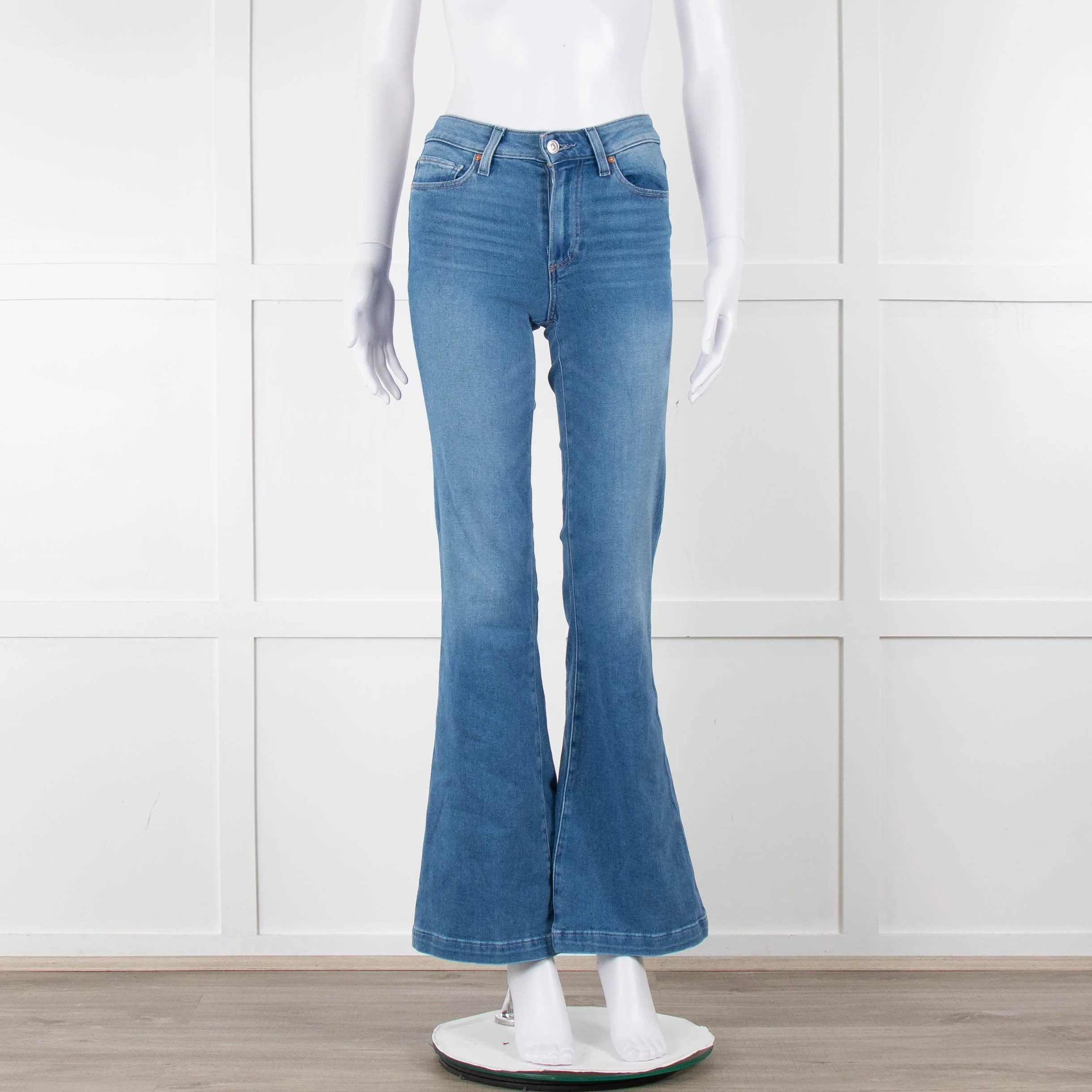 Paige Genevieve Boot Cut Blue Jeans - Image 2