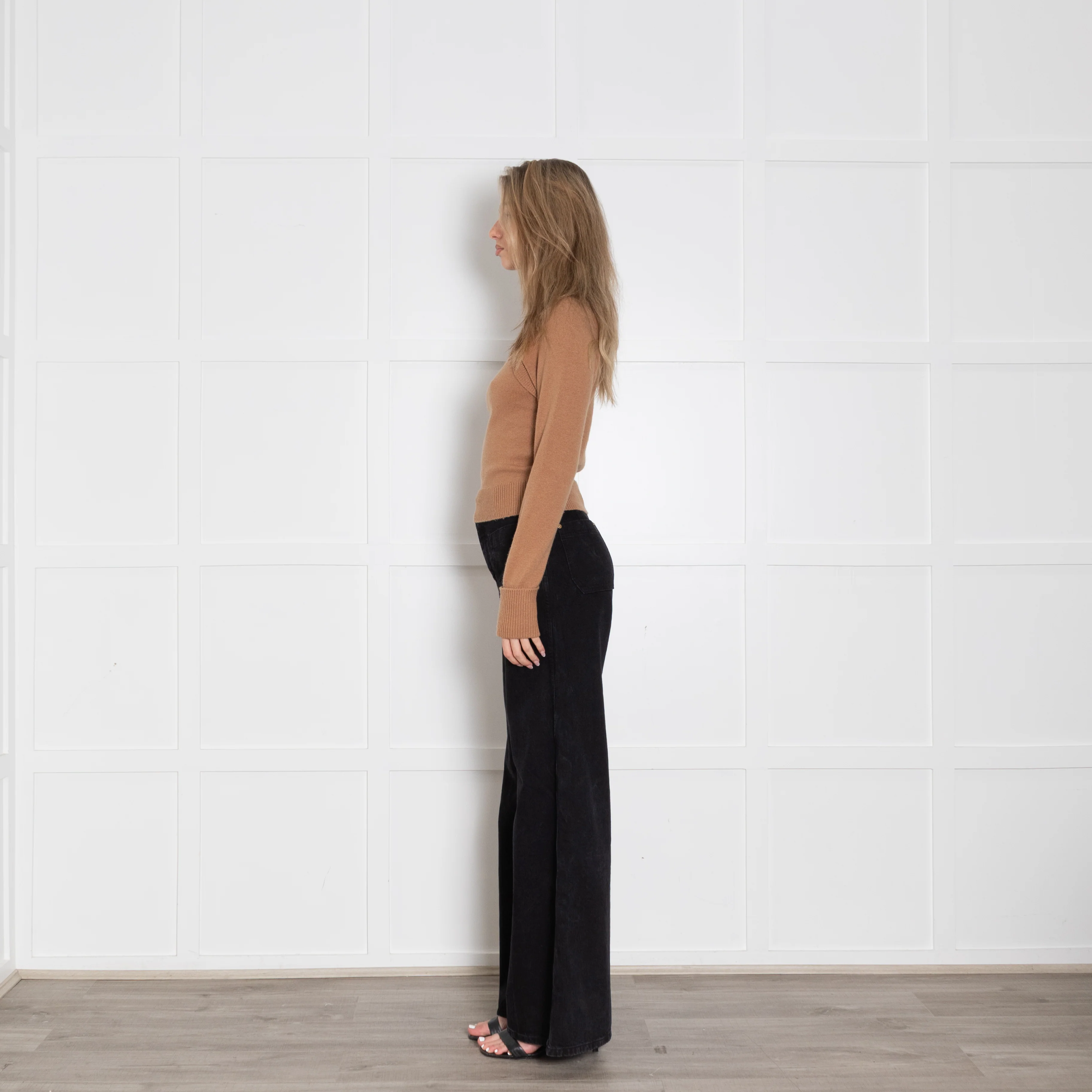 Paige Tan Cutout Rollneck Jumper - Image 4