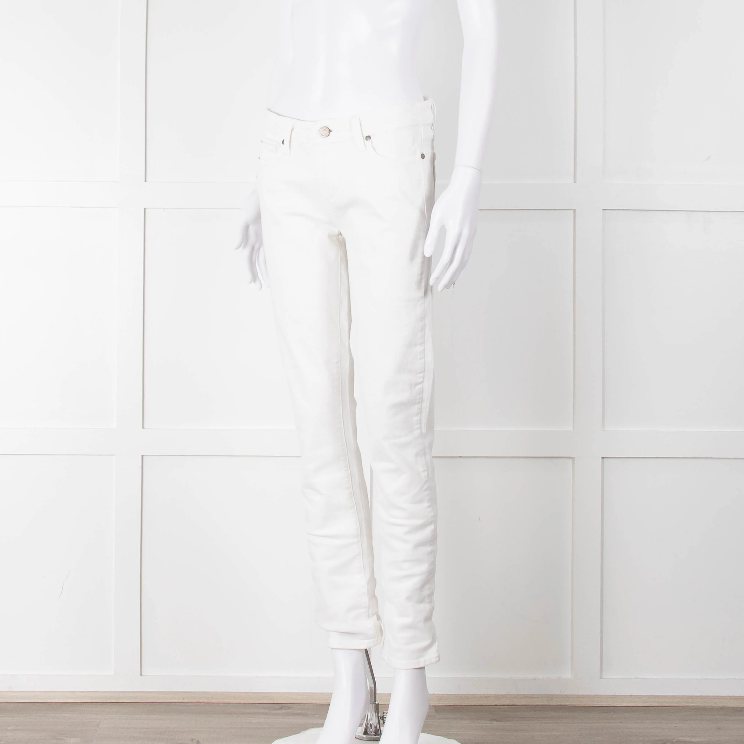 Paige White Skyline Ankle Peg Jeans - Image 8