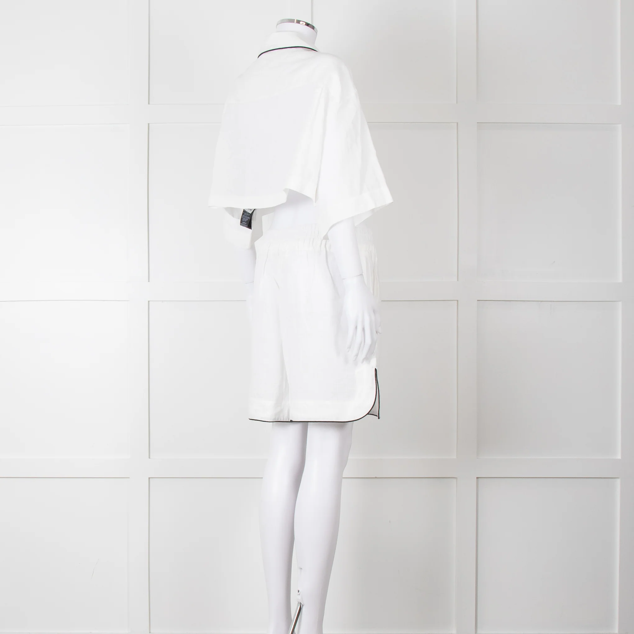 Palm Angels White Linen Cropped Pyjama Style Co-ord - Image 6