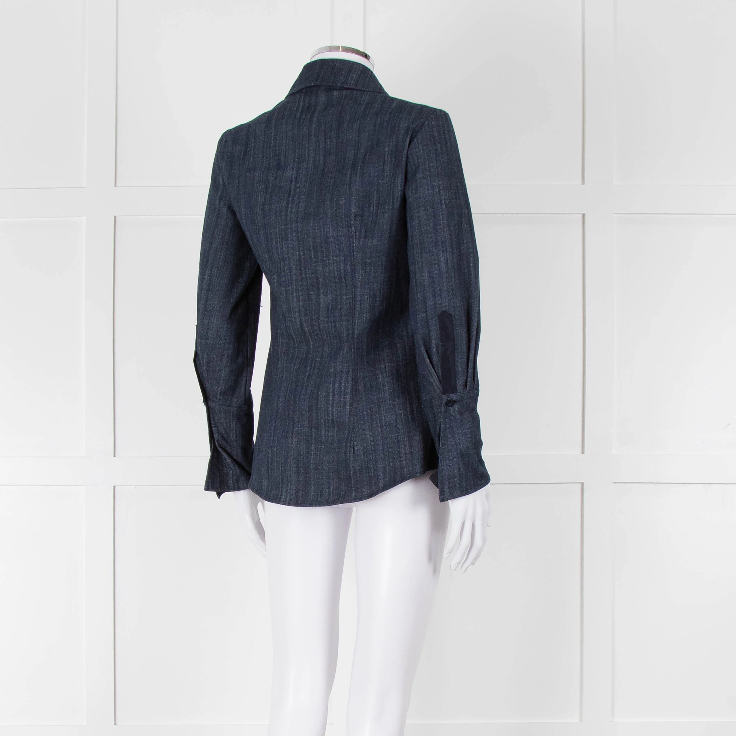 Pamela Milano Blue Denim Front Pocket Detail Shirt - Image 4