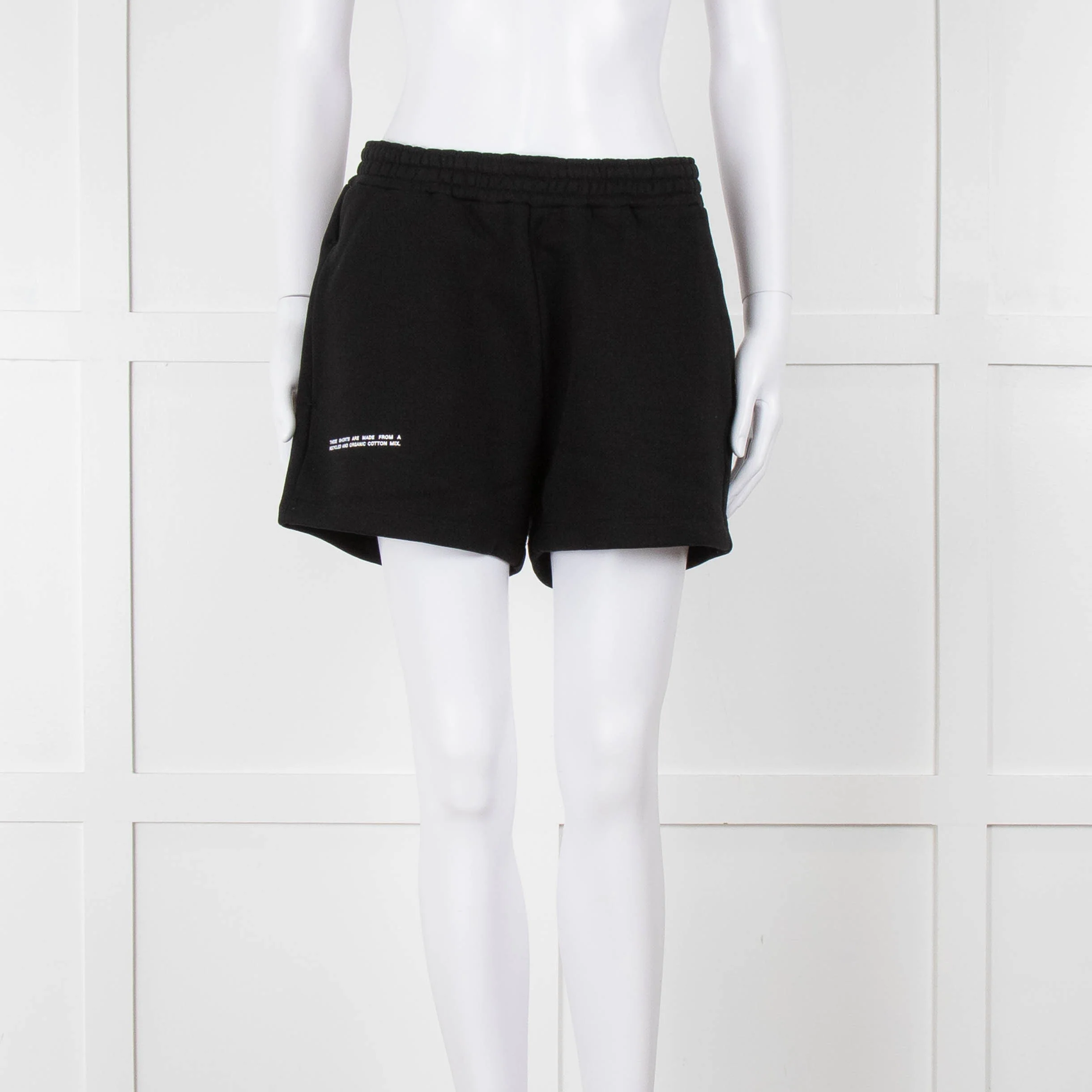 Pangaia Black Cotton Jersey Shorts