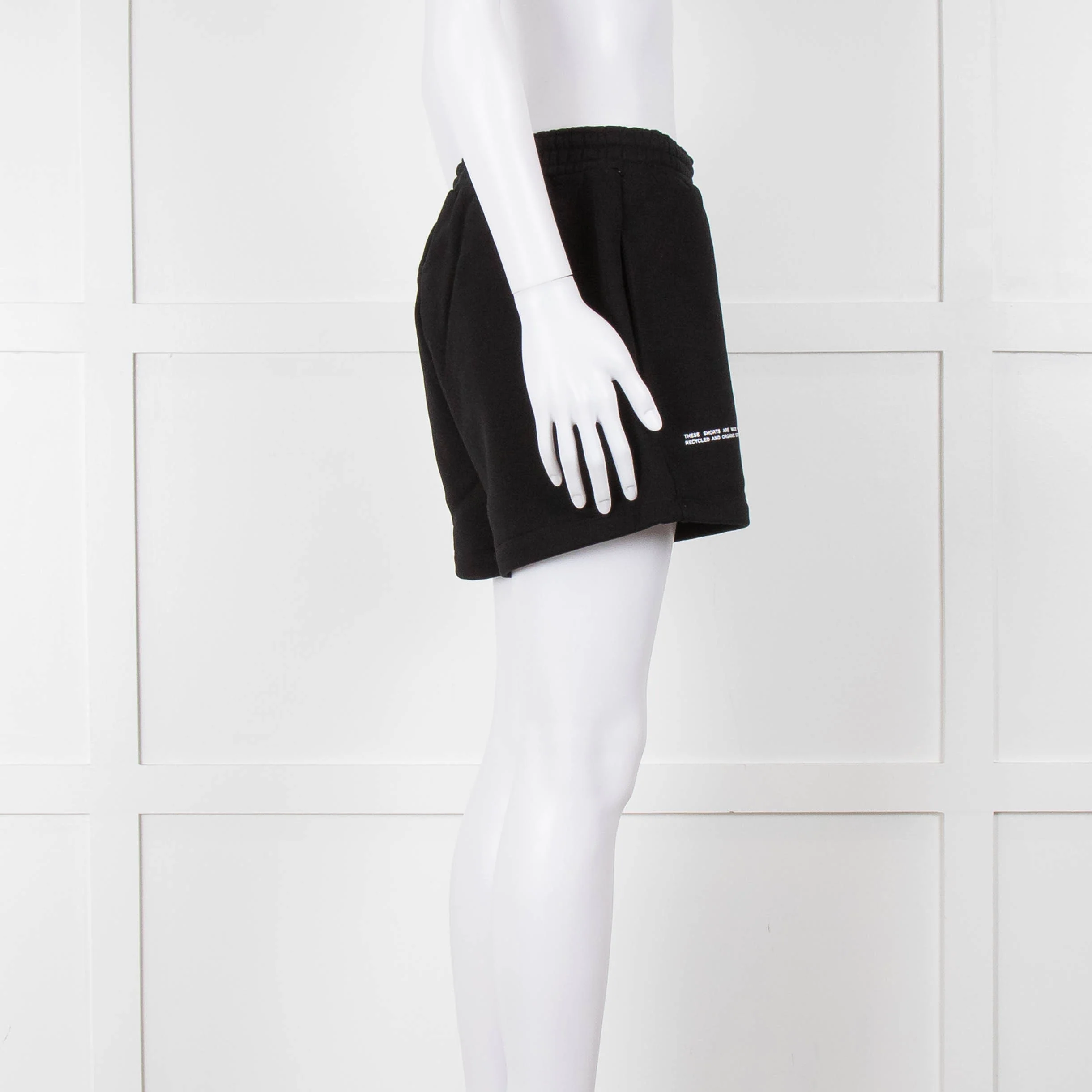Pangaia Black Cotton Jersey Shorts - Image 3