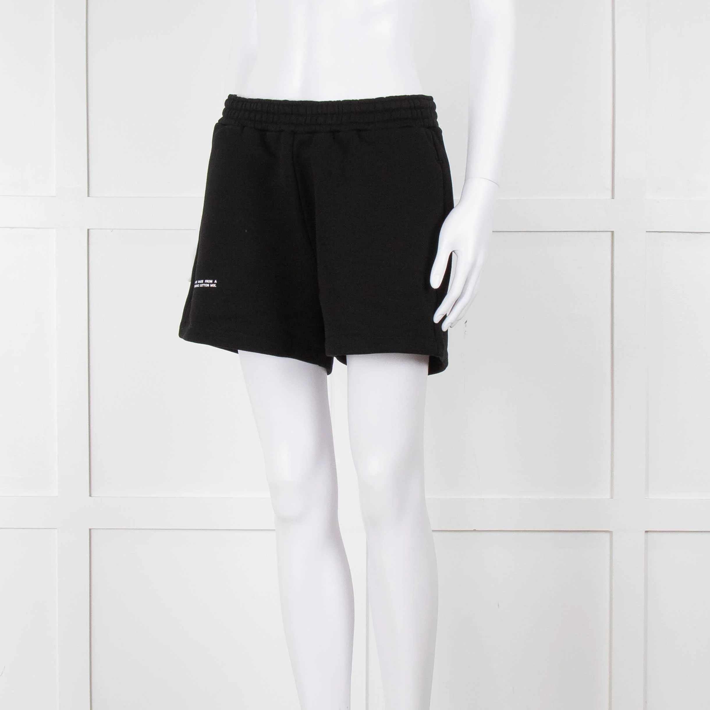 Pangaia Black Cotton Jersey Shorts - Image 8