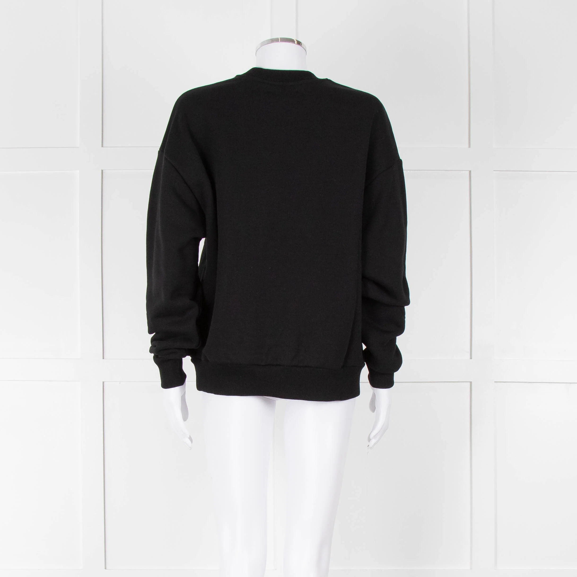 Pangaia Black Jersey Cotton Sweatshirt - Image 5
