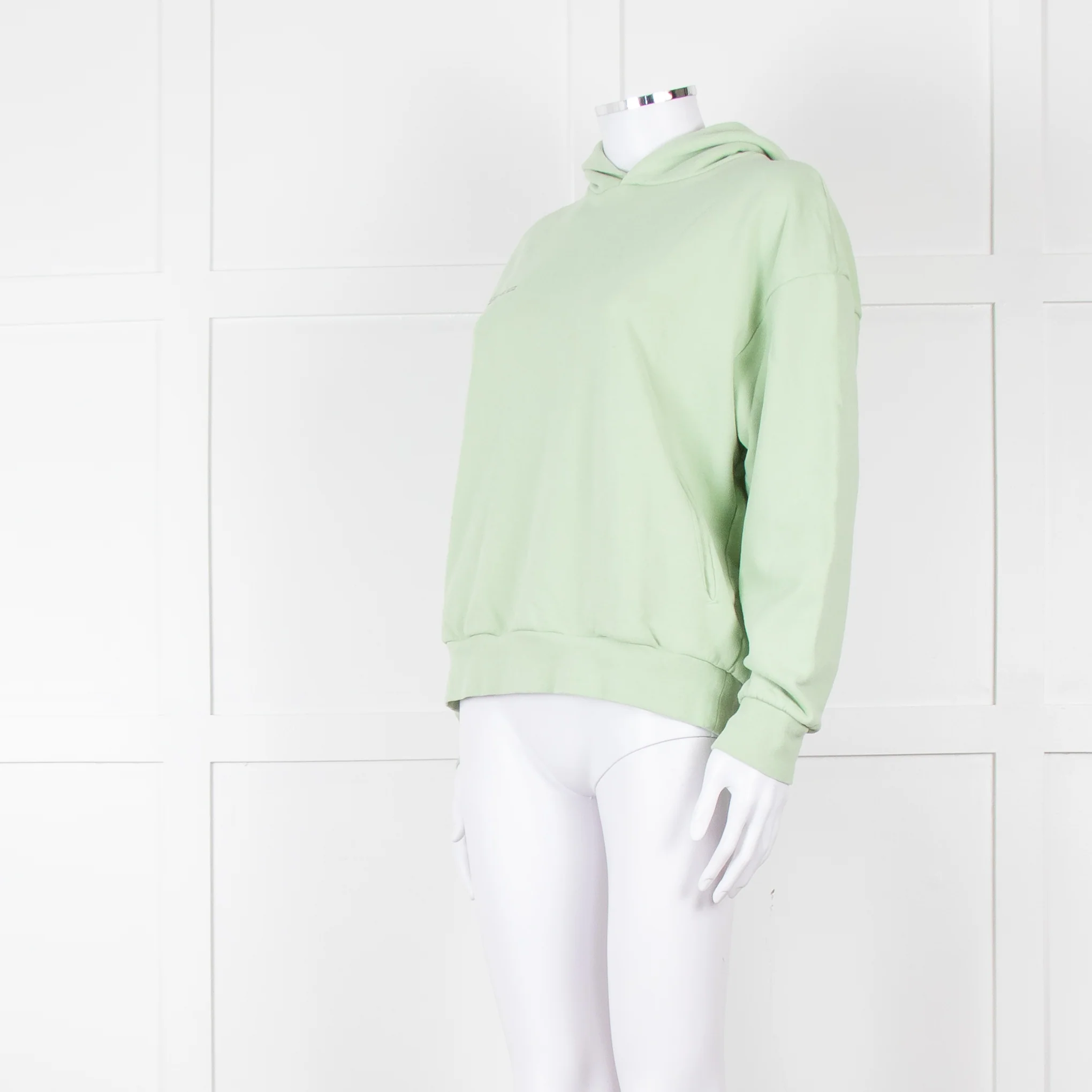Pangaia Pale Green Hooded Sweatshirt - Image 8