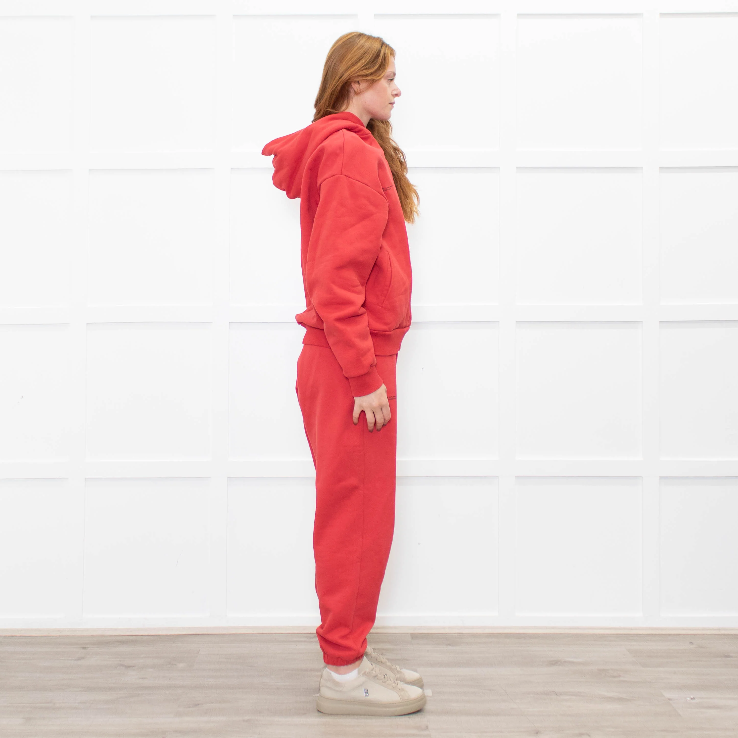 Pangaia Red Cotton Hoodie - Image 6