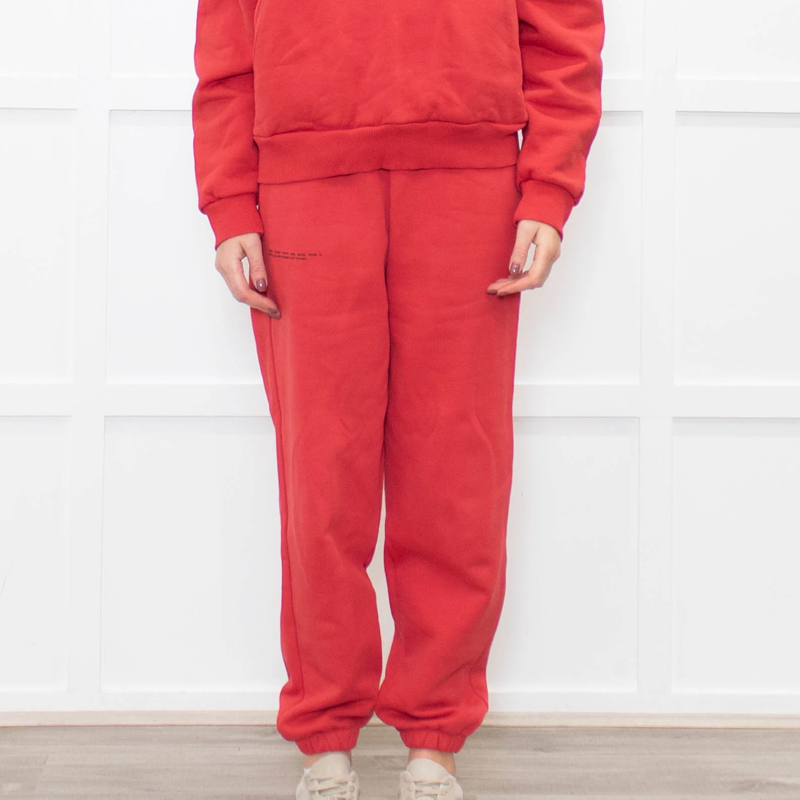 Pangaia Red Cotton Joggers - Image 2
