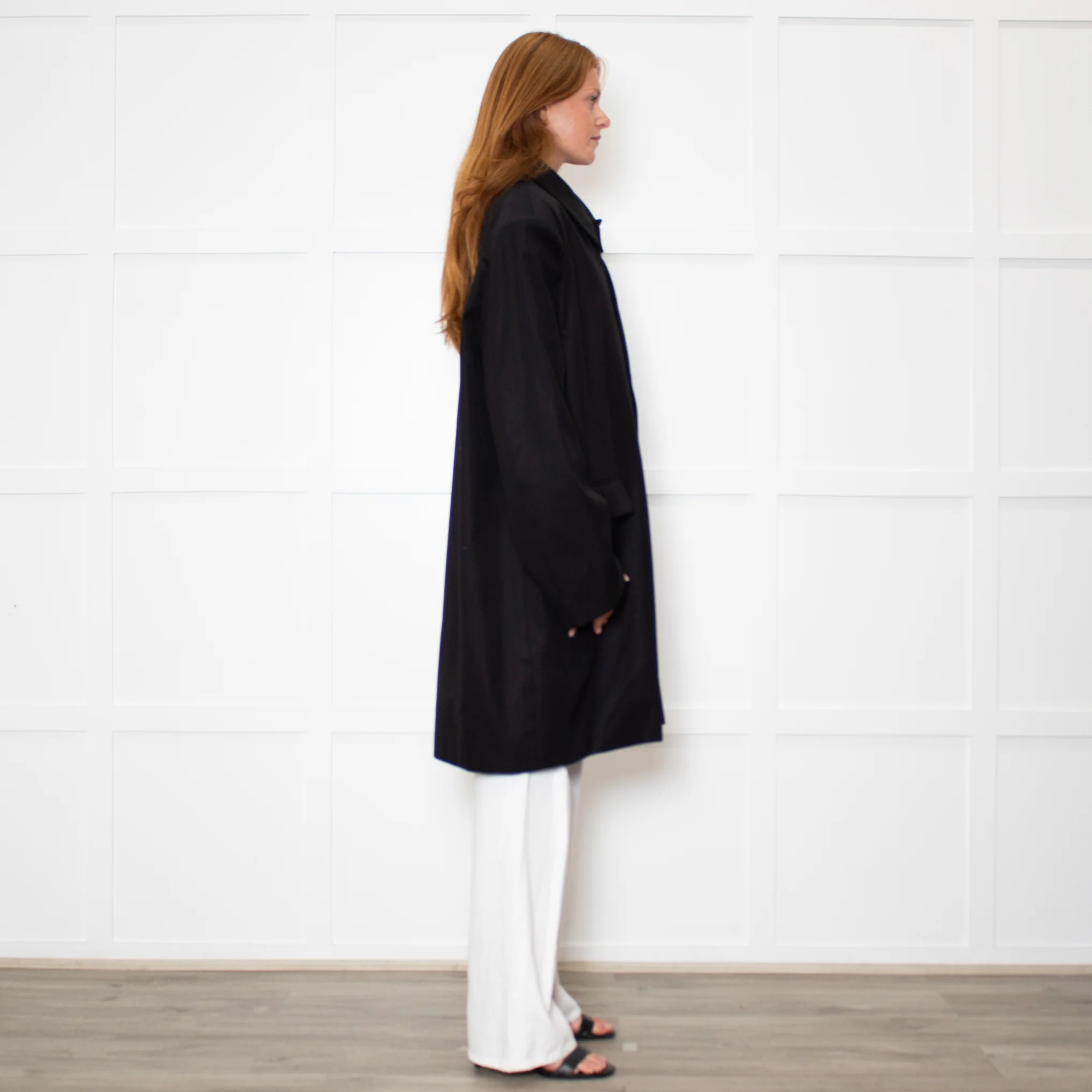 Paper Moon Black Cotton Trench Coat - Image 6